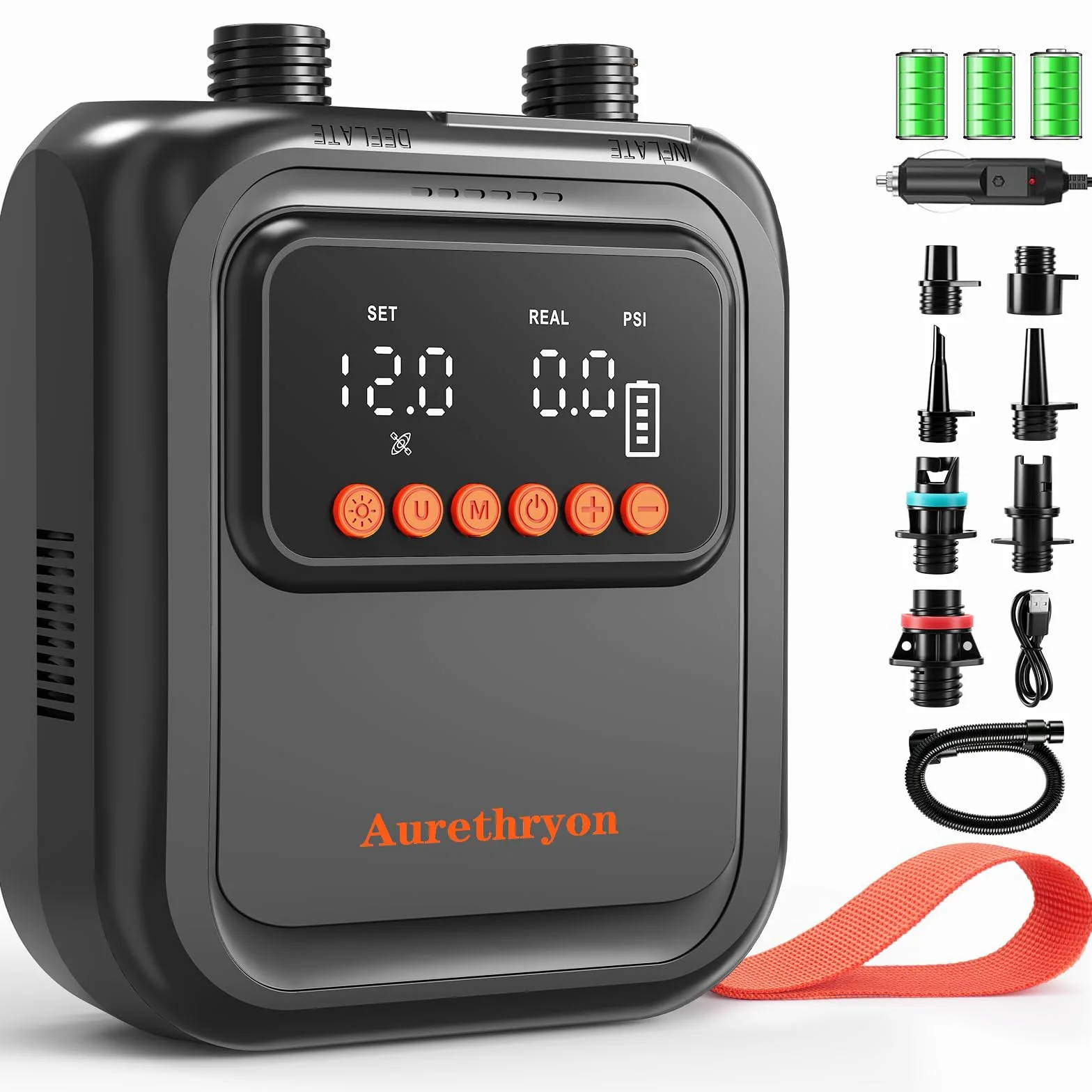 Bomba eléctrica recargable para tabla de remo, 20 PSI, batería portátil de 13500 mAh, bomba de aire USB-C SUP con inflado 260% más rápido para inflables, kayaks, tiendas de campaña, barcos, piscina