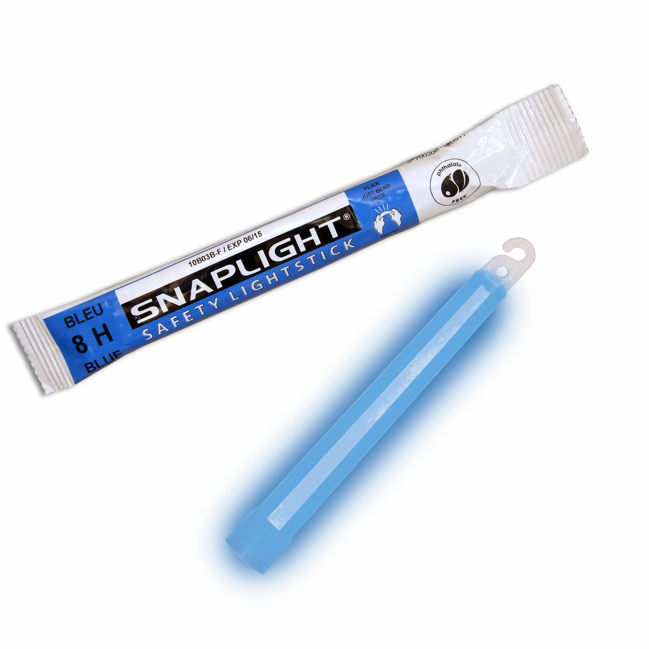 Cyalume Barras de luz azul SnapLight Glow Sticks 15cm, 6 inch Lightstick super brillante con duración de 8 horas (Caja de 30)