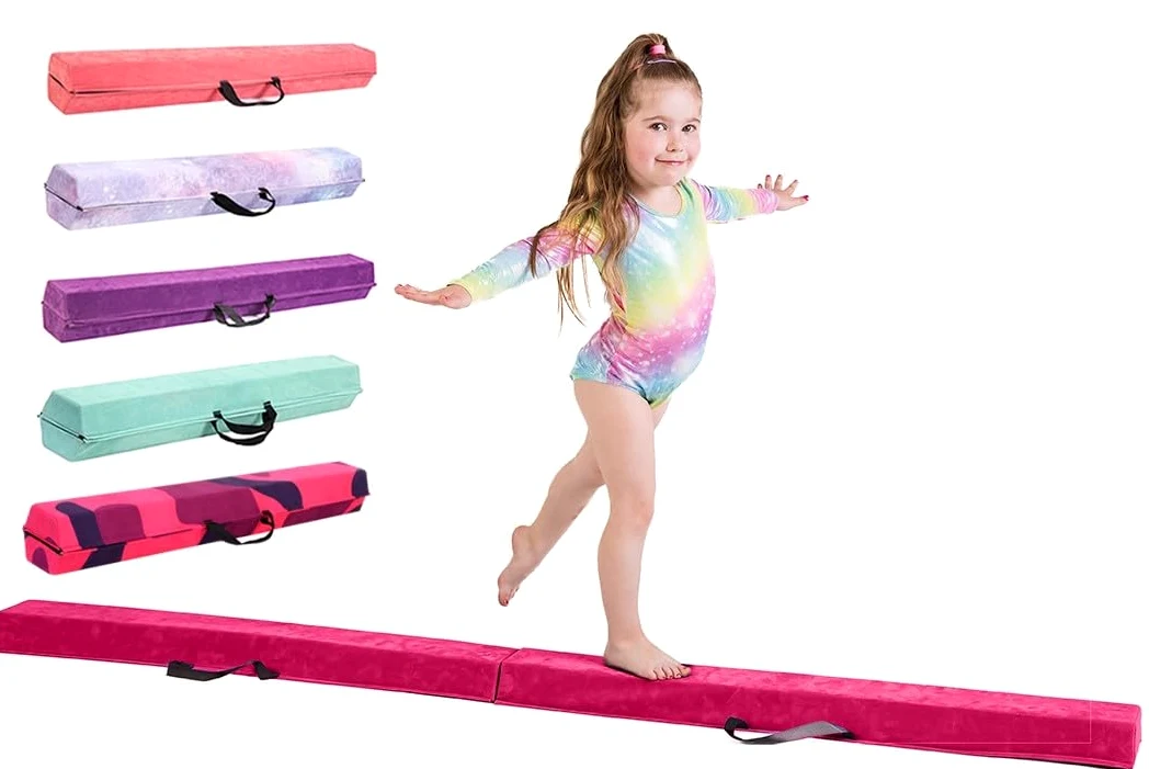 Barra de Equilibrio para niños - Tamaños 210/240/270/300cm Increíble Equipo de Equilibrio para niños en casa - Ante sintético, Espuma EVA de Alta Densidad - Correas de Transporte