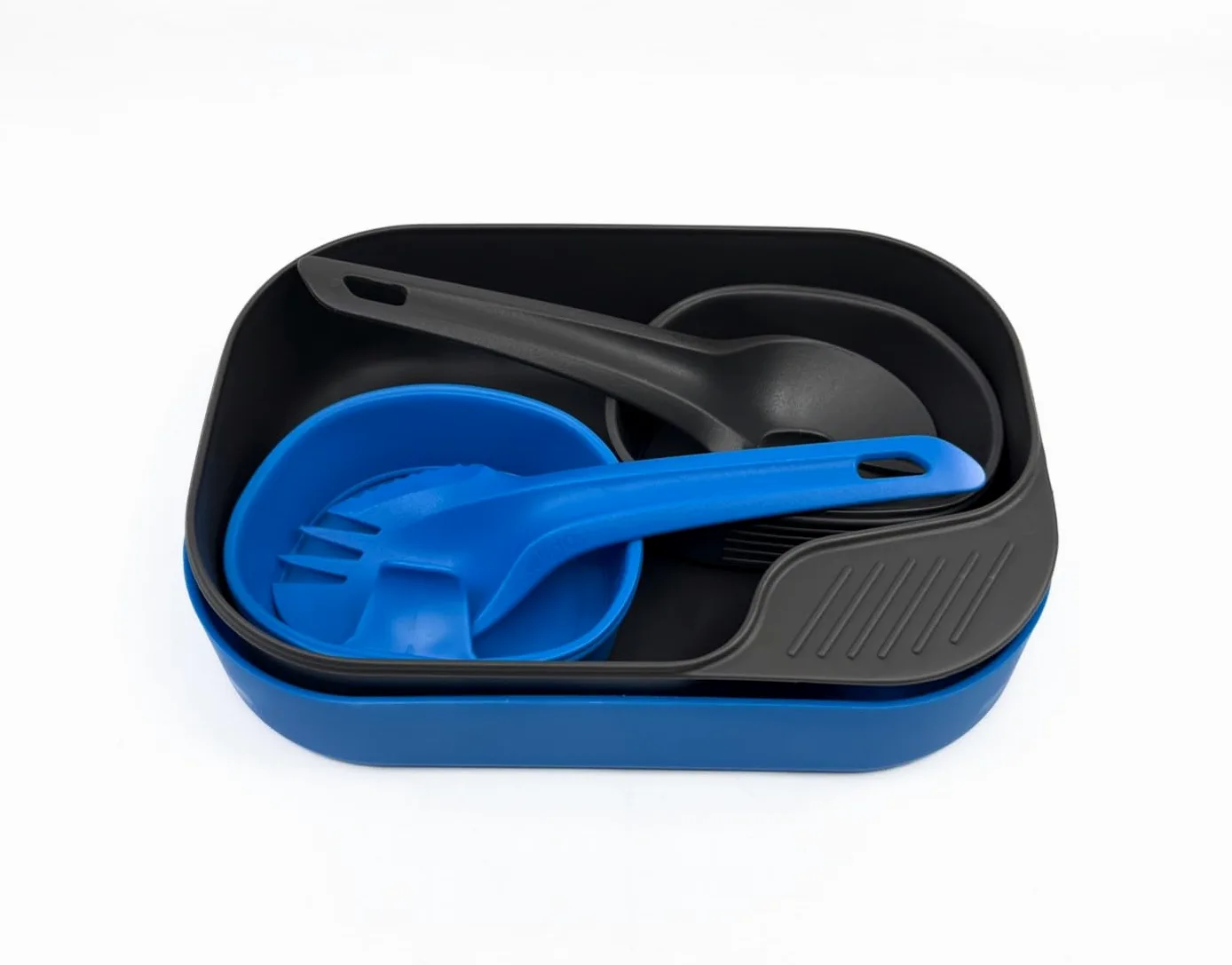 Wildo Wildo CAMP-A-BOX DUO Outdoor Army - Juego de cubiertos para supervivencia para camping, color azul claro y gris, talla única