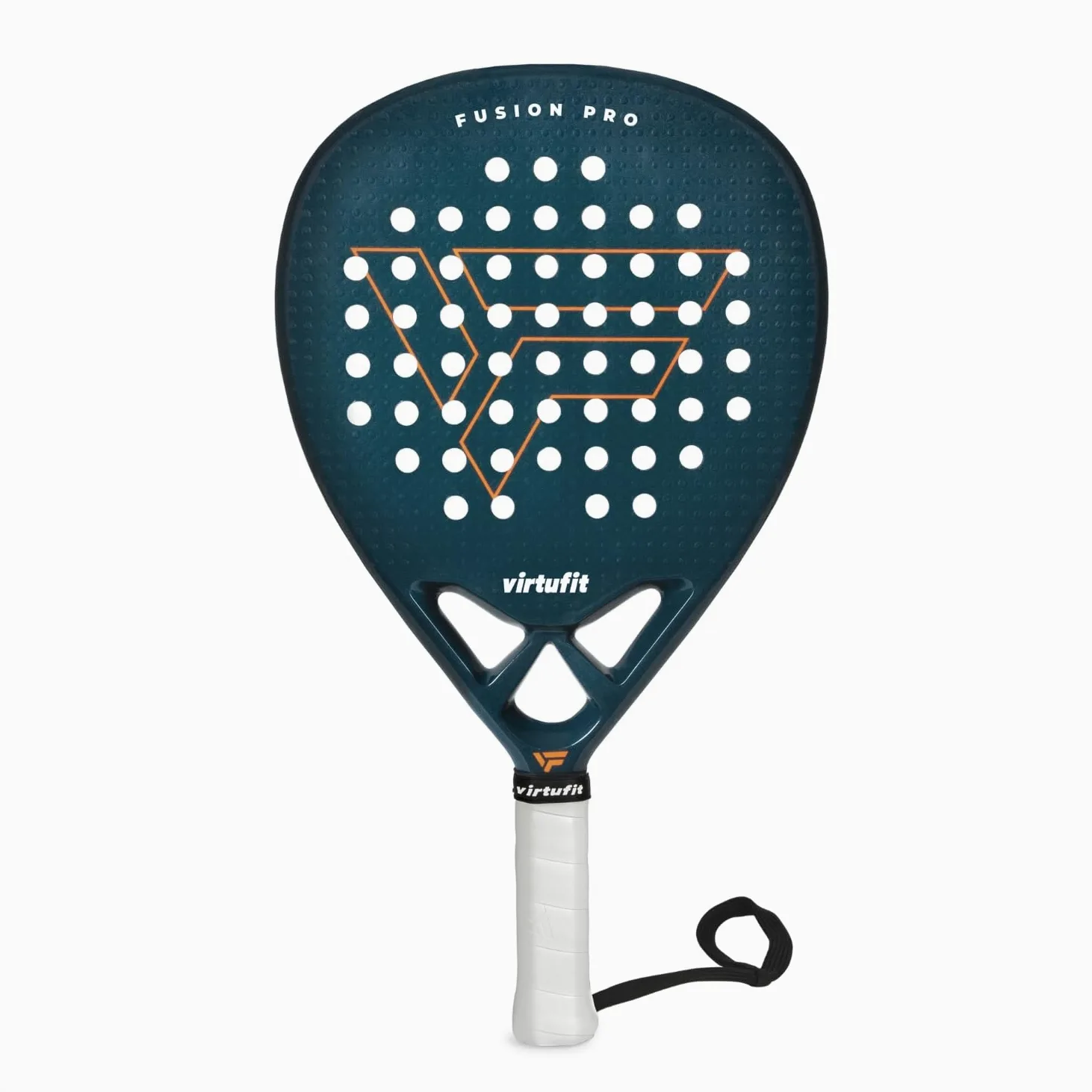 VirtuFit Fusion Pro Pala de pádel Deep Teal – Raqueta de pádel para principiantes y avanzados, marco de fibra de carbono, potencia y control, raqueta ligera de pádel