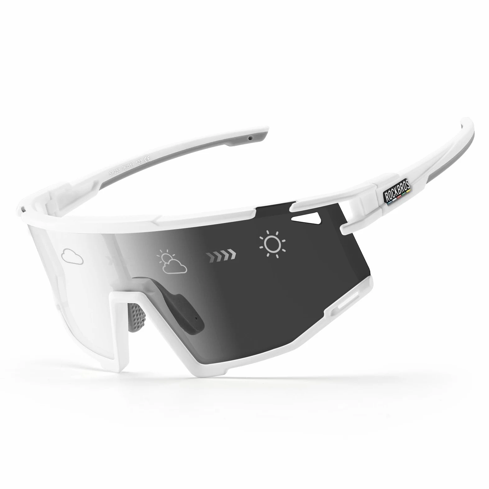 ROCKBROS Road to Sky Gafas de Ciclismo Fotocromáticas Protección UV400 Gafas Sol Deportivas Lentes Transparentes de MTB Bicicleta Running Golf para Hombre Mujeres