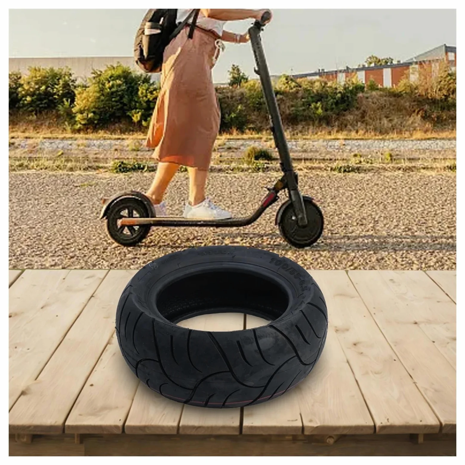 Ruedas Macizas Patinete Electricos Scooter eléctrico con opción sin cámara 100/55 6 5
