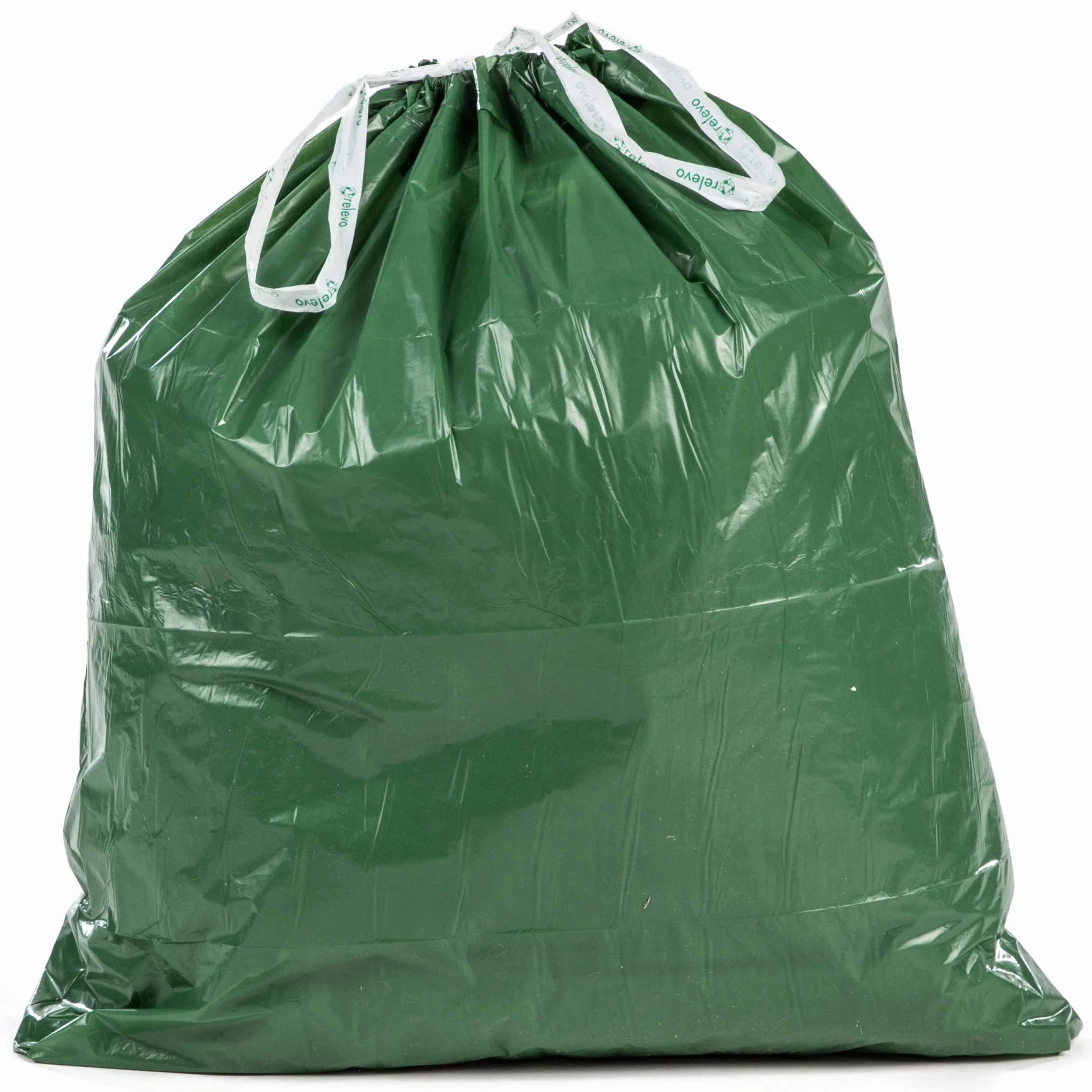 Relevo Bolsas de Basura Verdes con Autocierre 30L 55x60 cm 45 Bolsas LDPE Reciclado Blue Angel