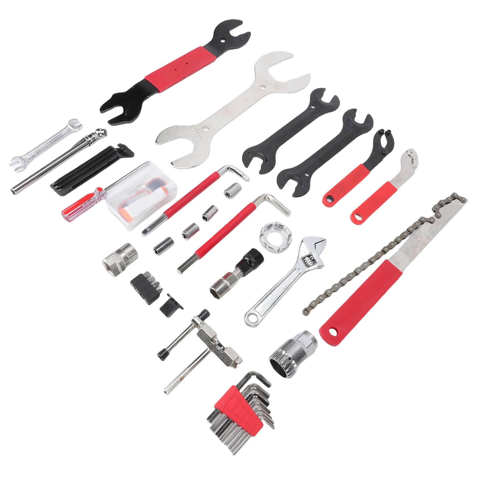 Kit de Herramientas para Bicicletas, Herramientas de Mantenimiento Esenciales de 45 Piezas para Bicicletas de Montaña y de Carretera con Estuche de Almacenamiento