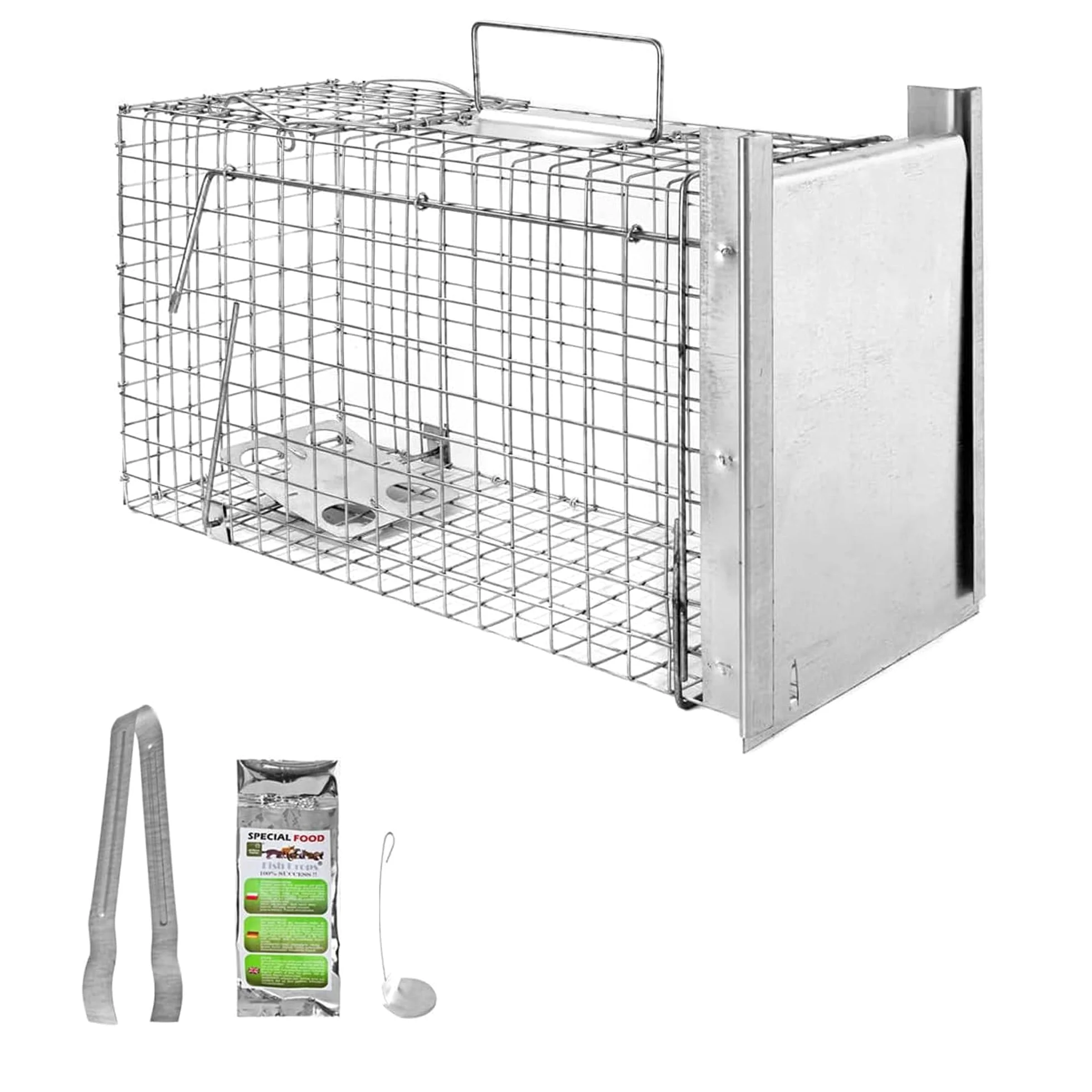 Petigi Animales Humane Trampa Jaula Captura Ratones Ratas Conejos Topos Martas Castores Tejones, Dimensiones/Modelo:Trampa Animales pequeños 7 (50 x 20 x 27 cm)