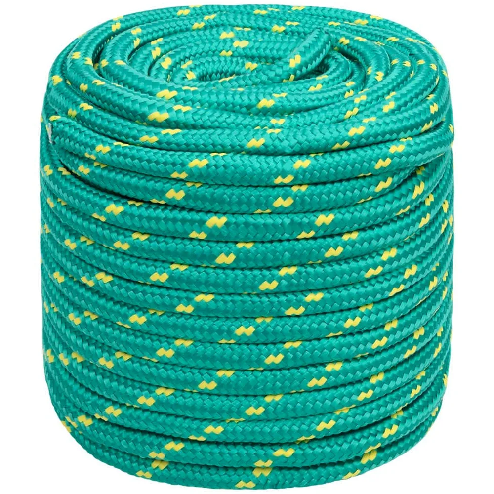 Cuerda de polipropileno verde 18 mm 100 m para barco, vela, camping, fijación, ataduras, resistente a la intemperie, resistente a la rotura para uso marino y exterior