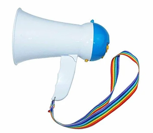 Megáfono Altavoz Profesional portátil con Ajuste de Volumen Sirena y Mango Plegable