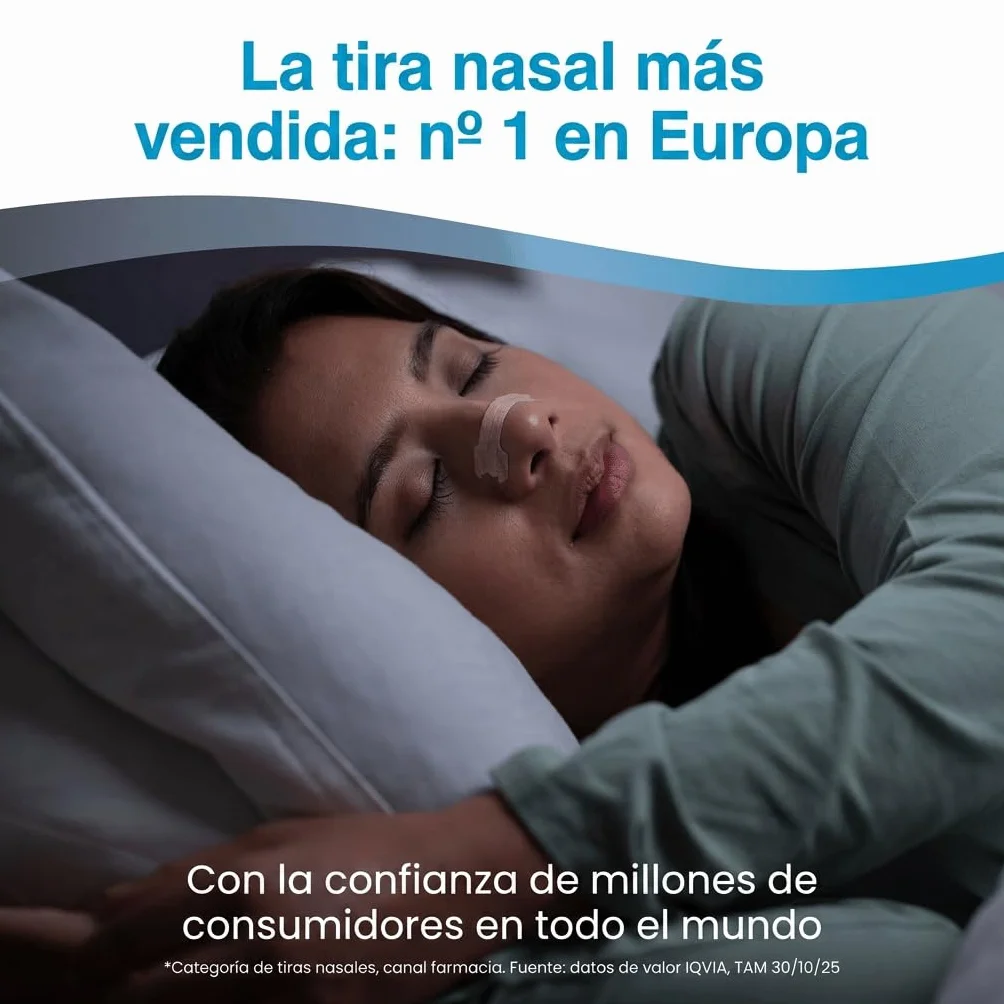 Breathe Right Clásicas 30 Tiras Nasales Alivio Congestión Nasal Reducir Ronquidos Grande