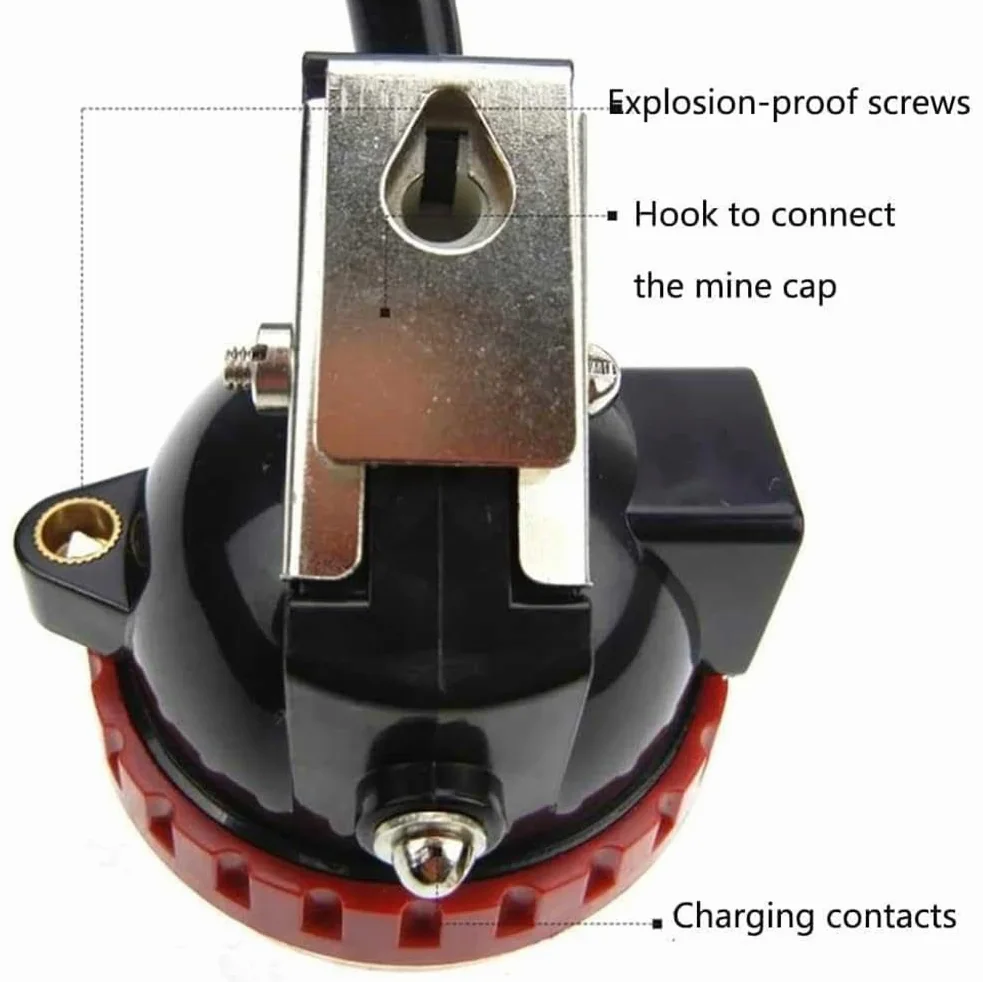Linterna Frontal para Minero, Linterna Frontal para Mina De Carbón a Prueba De Explosiones, Luz De Tapa De Seguridad para Minero Impermeable Recargable, Luz Fuerte Y Luz Débil Ajustable