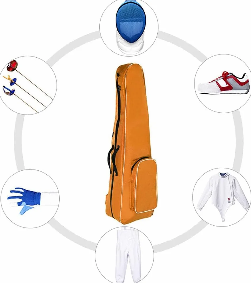 Bolsa de espada de esgrima – Mochila impermeable de tela Oxford 1680D para sable, espada, equipo de esgrima de aluminio, duradera y resistente al desgaste, 111 x 34 x 17 cm