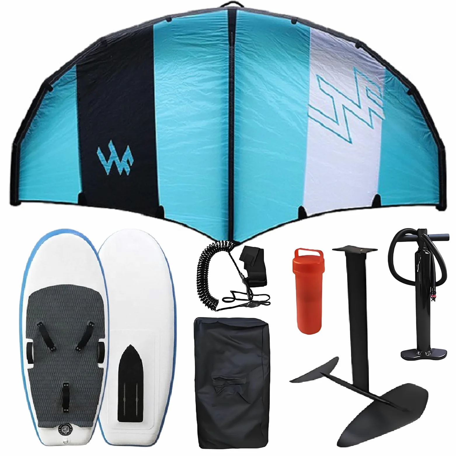 Tabla de Hydrofoil Inflable, Foil Surfboard Inflable, Wing Foil Board, ala de Surf Inflable Foil Wing Kite Wind Wingfoil con Hydrofoil