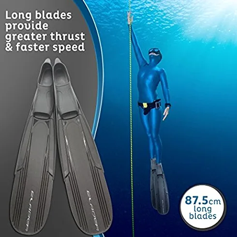 Aletas Largas negras 60 cm Blader - Talla 44/45