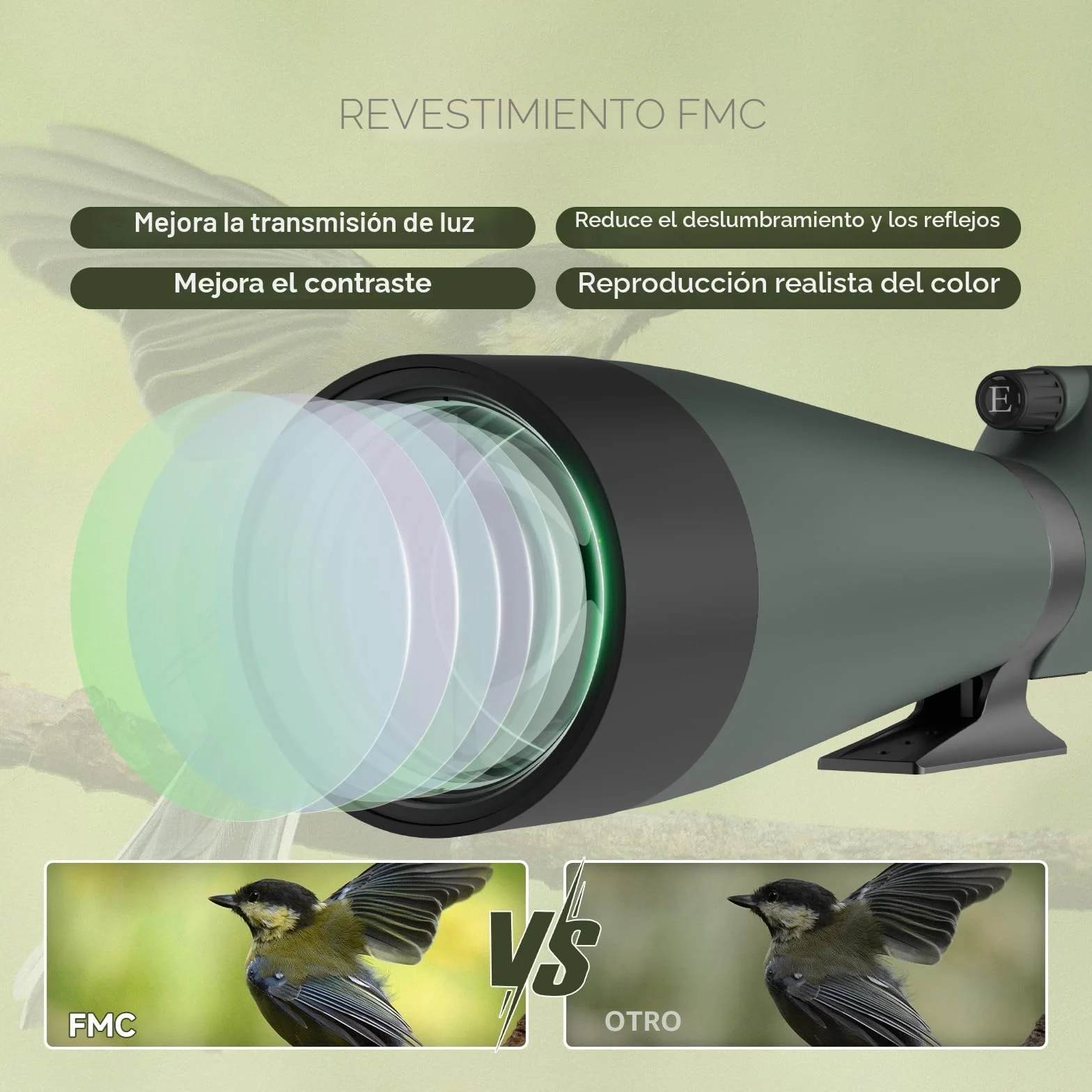 Svbony SV28 25-75x100mm Telescopio Terrestre con Trípode, Gran Campo de Visión Imágenes Claras y Brillantes, HD Bak4 FMC Telescopio Terrestre con Adaptador, para Tiro al Blanco, Observación de Aves