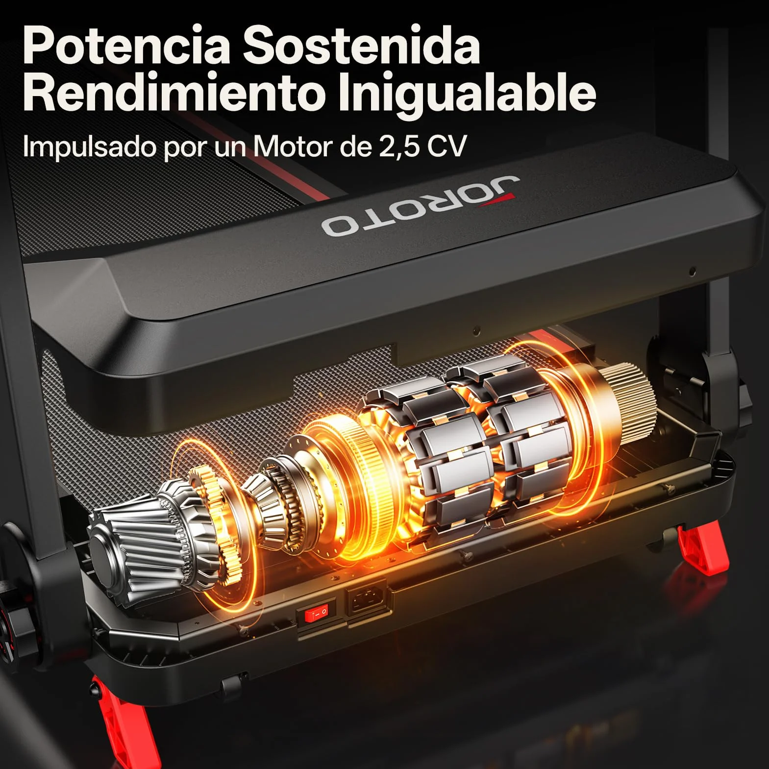 JOROTO Cinta de Correr Plegable para el Hogar, Motor 2,5PS, Inclinación 8%, Velocidad 1-12 KM/H, Cinta Ancha, Pantalla LED, Peso Máximo 130KG, Compacta con Manillar para Caminar y Correr