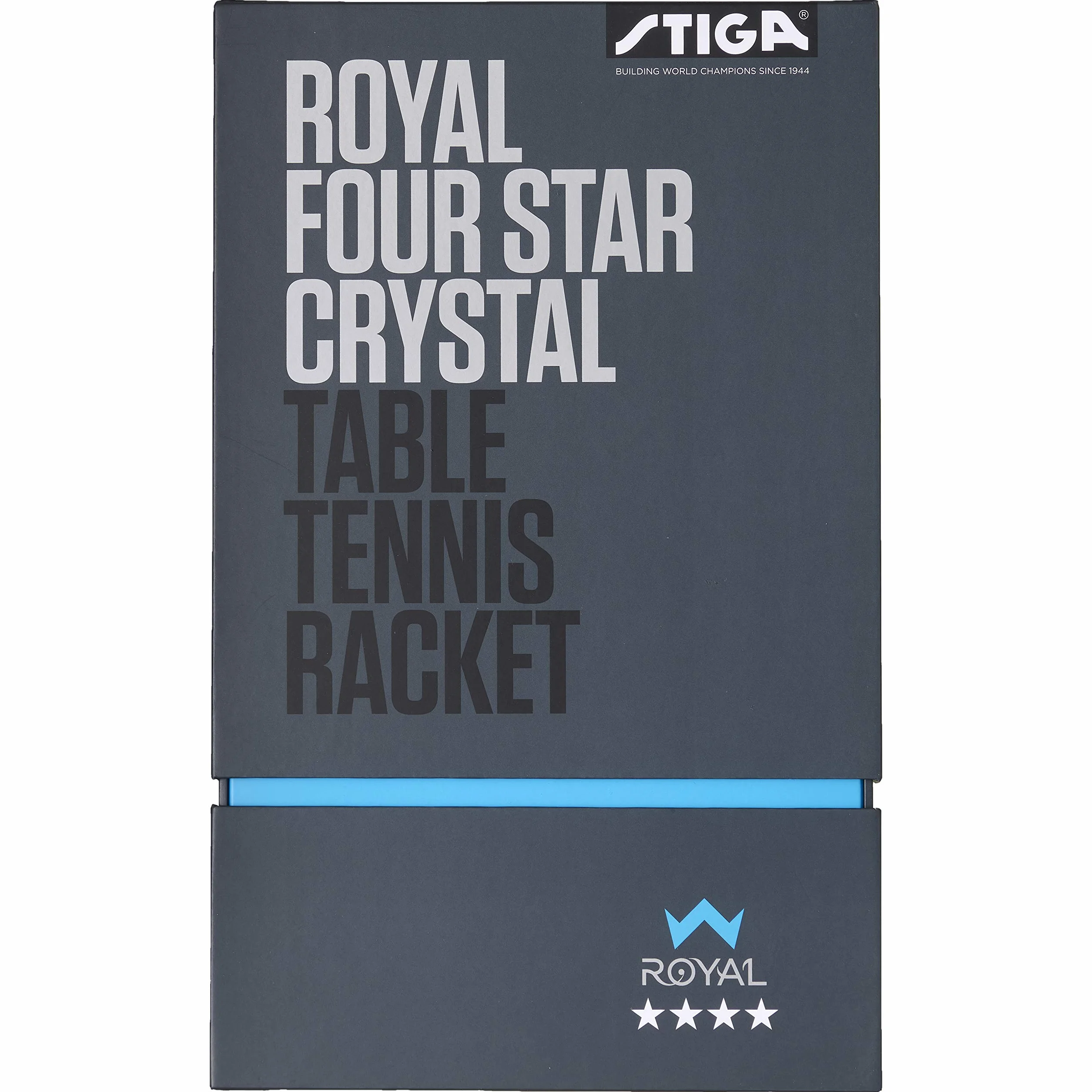 STIGA Royal 4-Star Raqueta de Tenis de Mesa ITTF Goma Crystal 5 Capas Mango Cóncavo