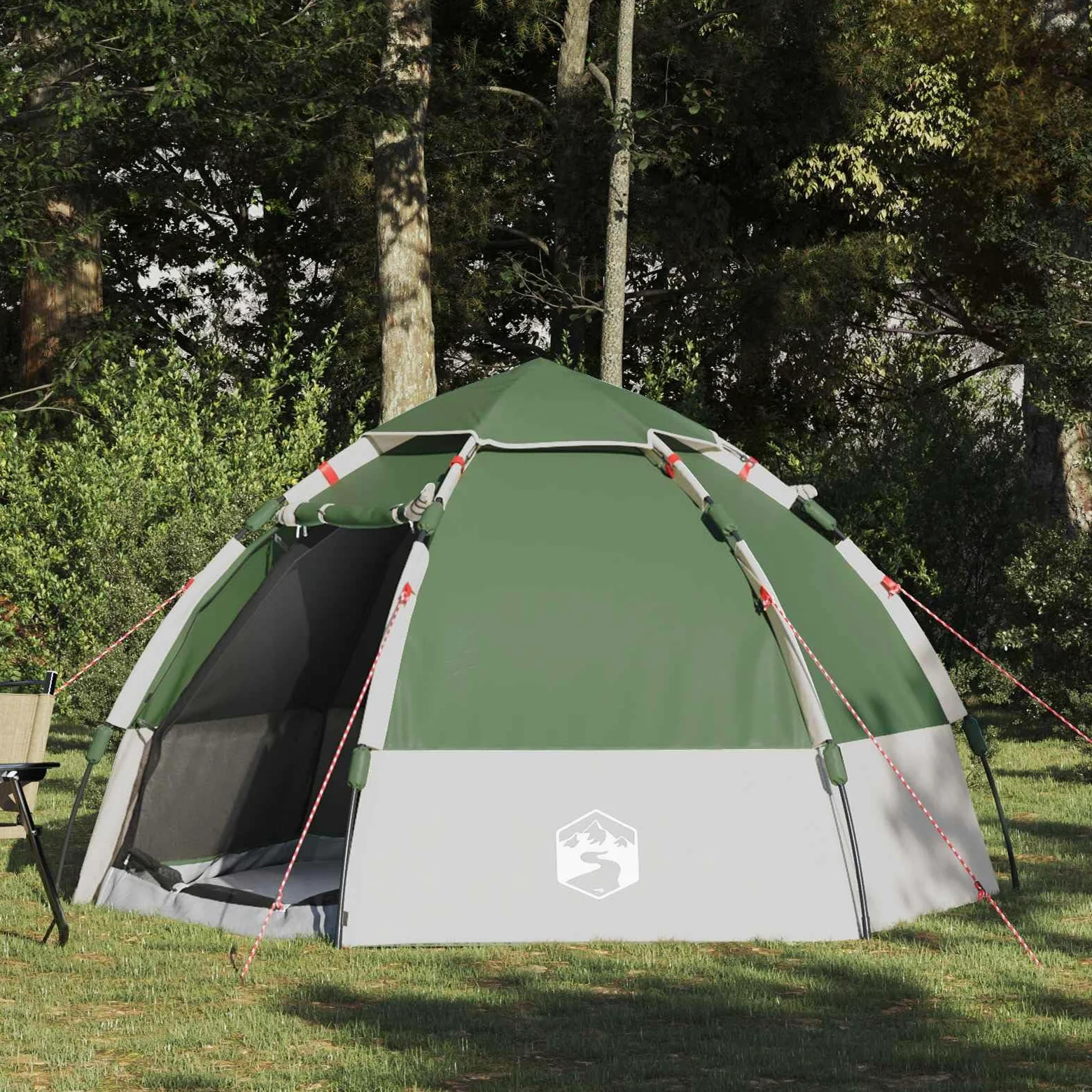 Tienda de campaña instantánea con Mosca para 4 Personas, de liberación rápida, Color Verde, para Exteriores, Ligera, fácil de Instalar, Adecuada para Picnic Familiar, Pesca, Senderismo