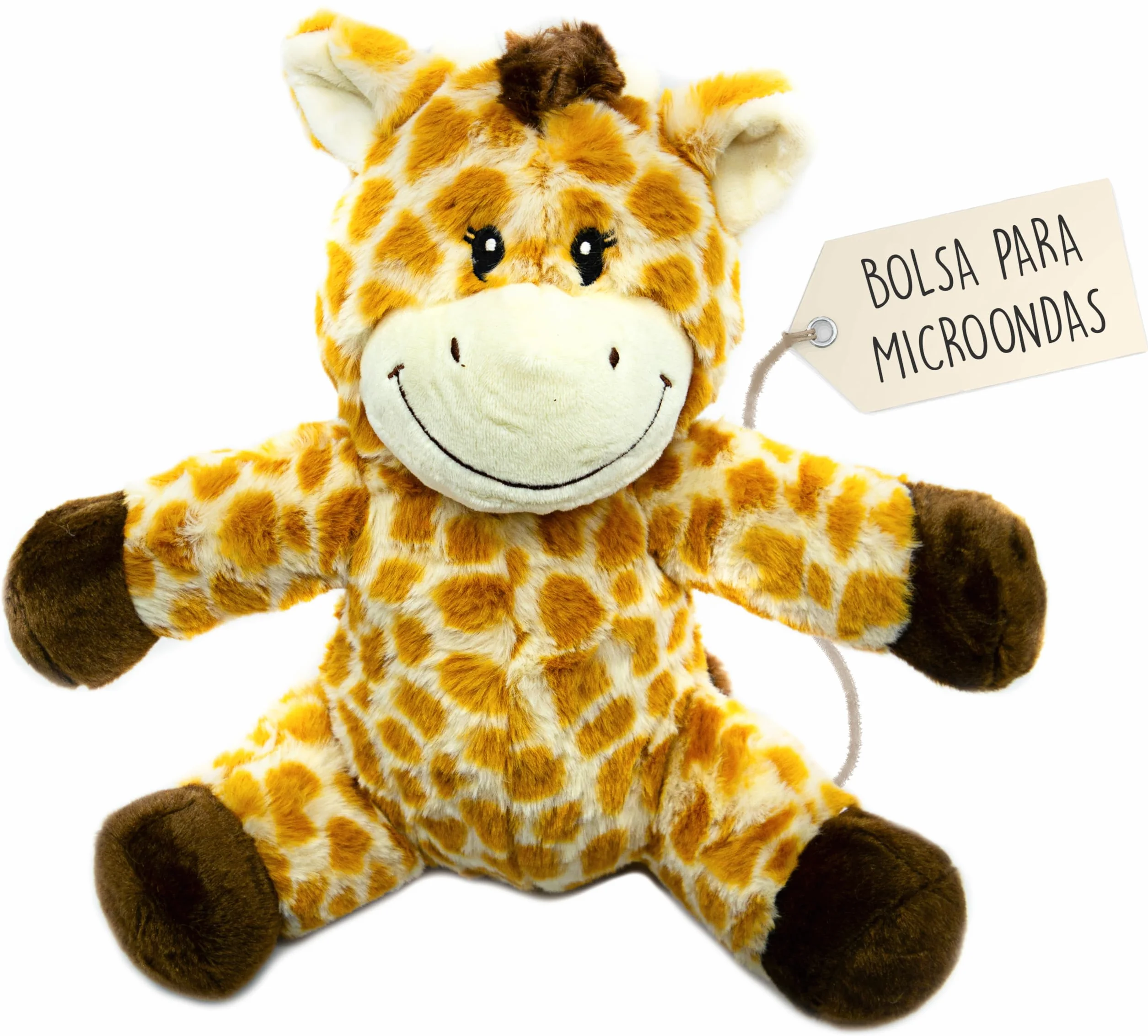Peluches Térmicos 23 cm - Peluche Semillas Microondas - Jirafa de Peluche para Aliviar Cólicos Bebés