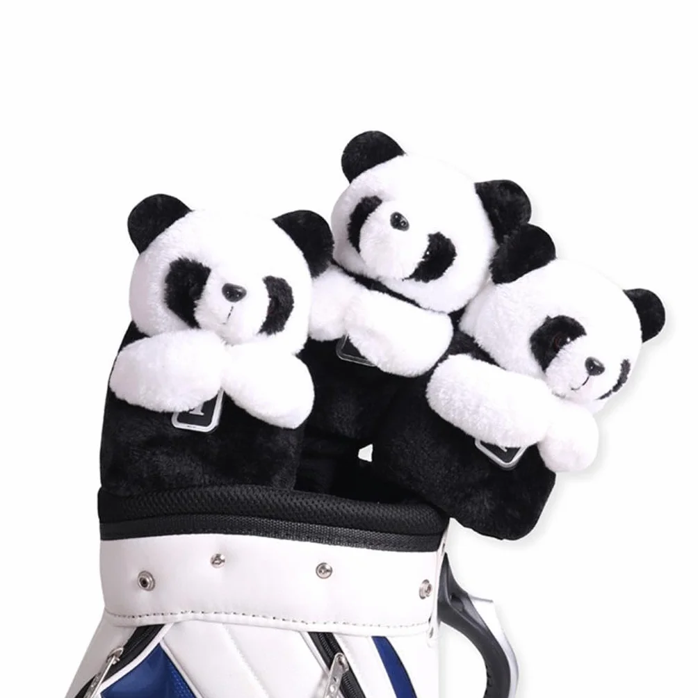 F Fityle Novedad Golf Club Headcover Animal Driver Head Cover Manga portátil para Mujeres Hombres Golfista