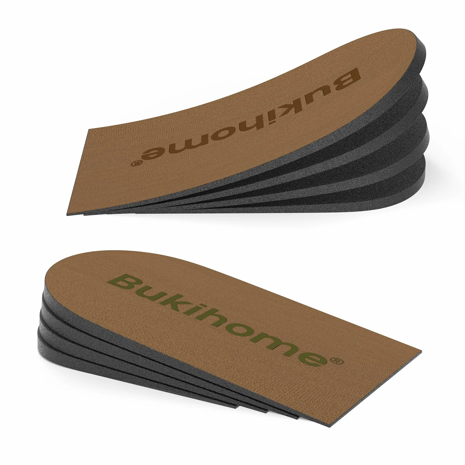 Bukihome taloneras plantilla espolon calcaneo 4 capas ajustables fascitis plantar marron M 39-42.5