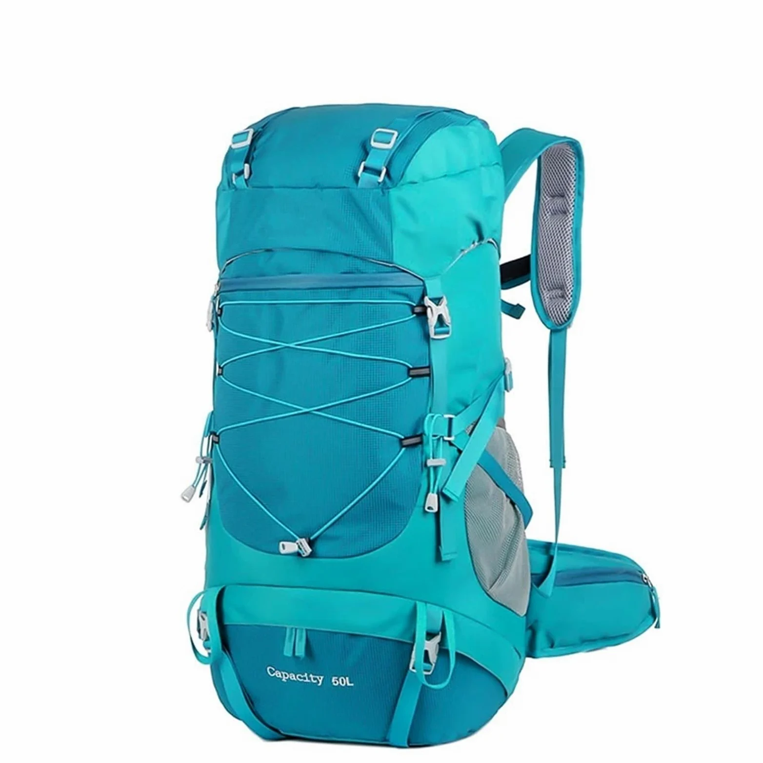 Mochila Trekking Mochila de senderismo 50 l con funda impermeable, multifuncional, for montañismo, viajes, trekking y acampada