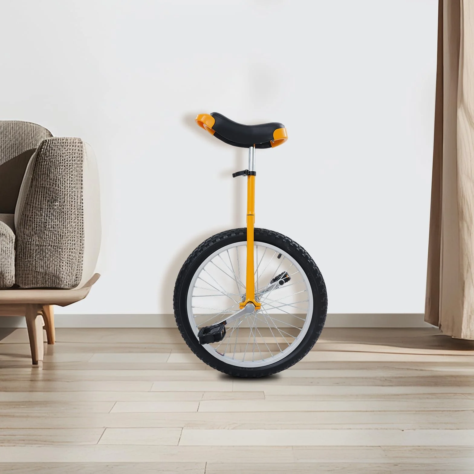 Monociclo independiente, monociclo de altura ajustable para niños con sillín ergonómico para principiantes y profesionales, unisex