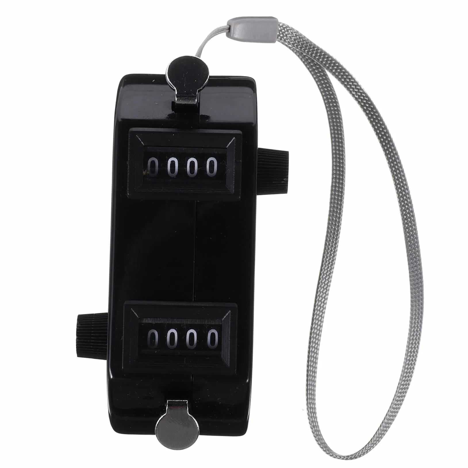 Contador de mano doble con dos funciones de conteo, clicker mecánico portátil para béisbol, golf y eventos deportivos, compacto, duradero, números legibles, negro