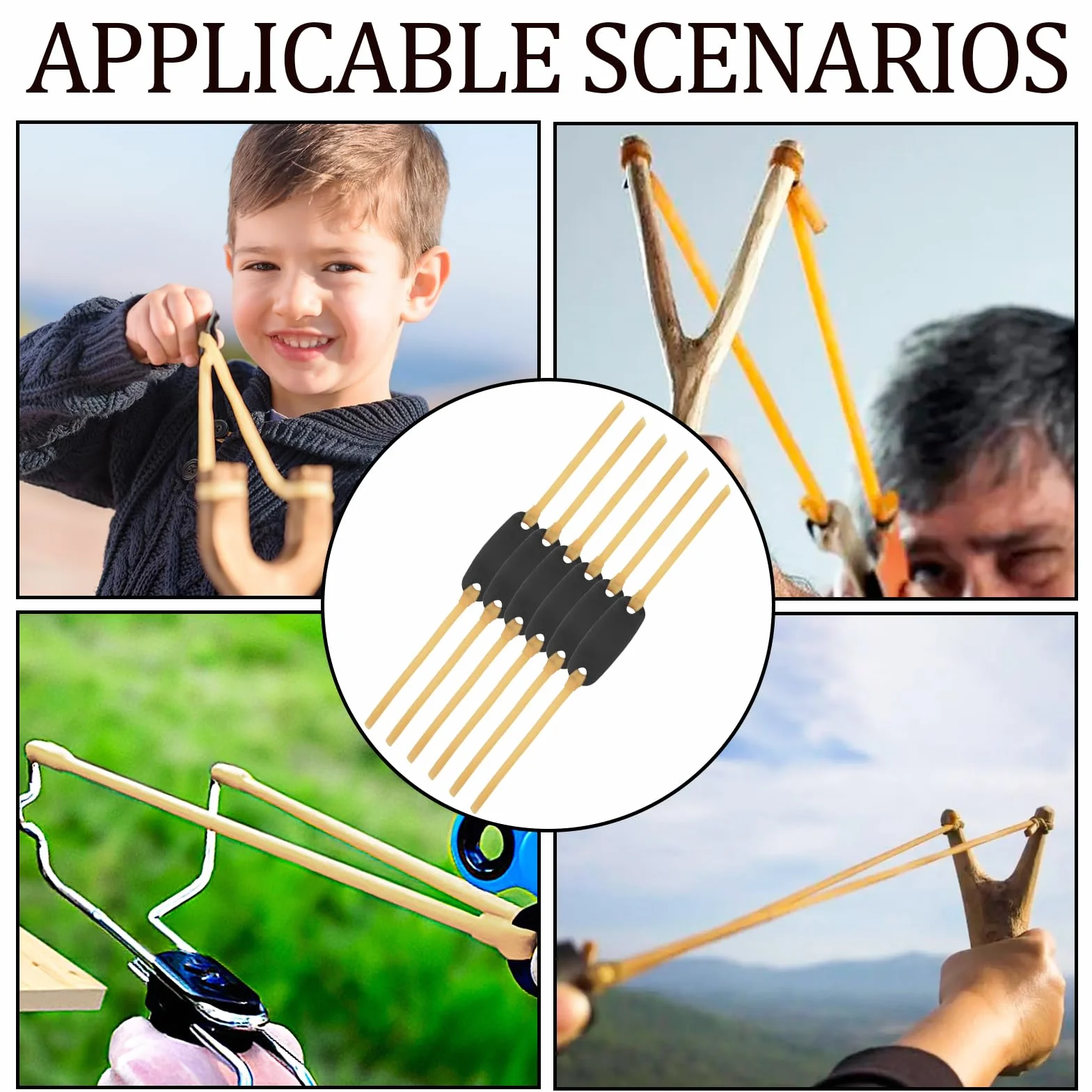 Elásticos para tirachinas 6 piezas elásticas de repuesto de goma profesional SRLWMYI bandas de goma repuesto para tirachinas profesional de tiro adultos, para caza, pesca, tiro, entretenimiento