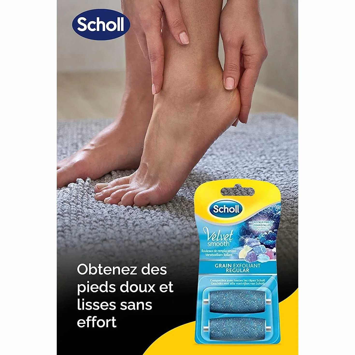 Scholl Exfoliante con cristales de diamante para talón 2 unidades