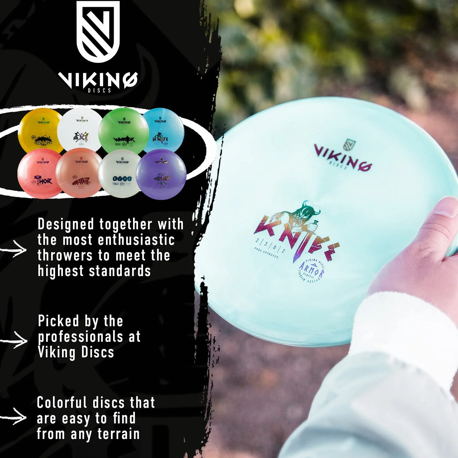 Viking Discs Armor Disc Golf Set 8 Discos PDGA Putter Driver