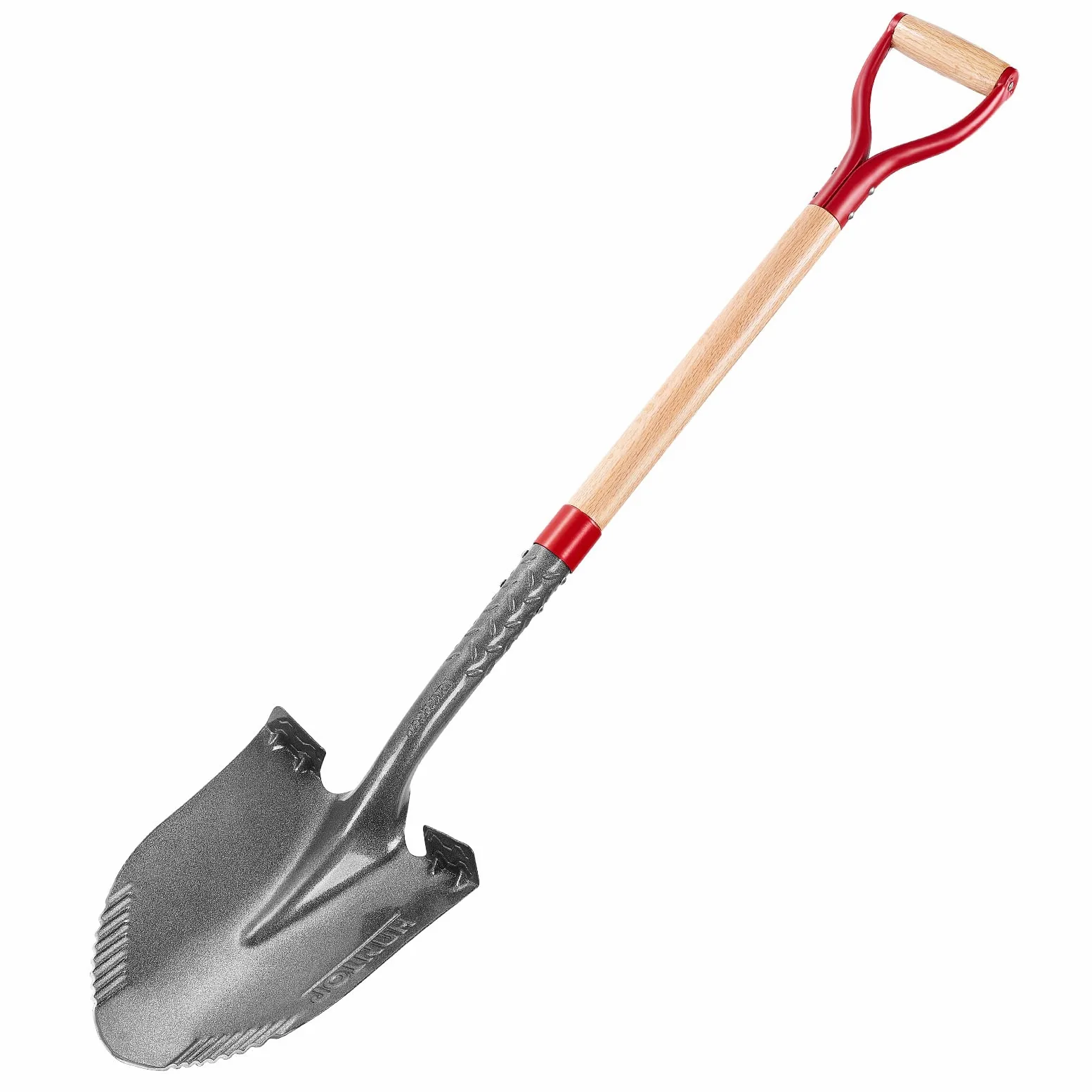 Pala de jardín redonda para excavar, pala afilada de metal y madera para excavar, zanjas, jardinería, camping, 43 pulgadas