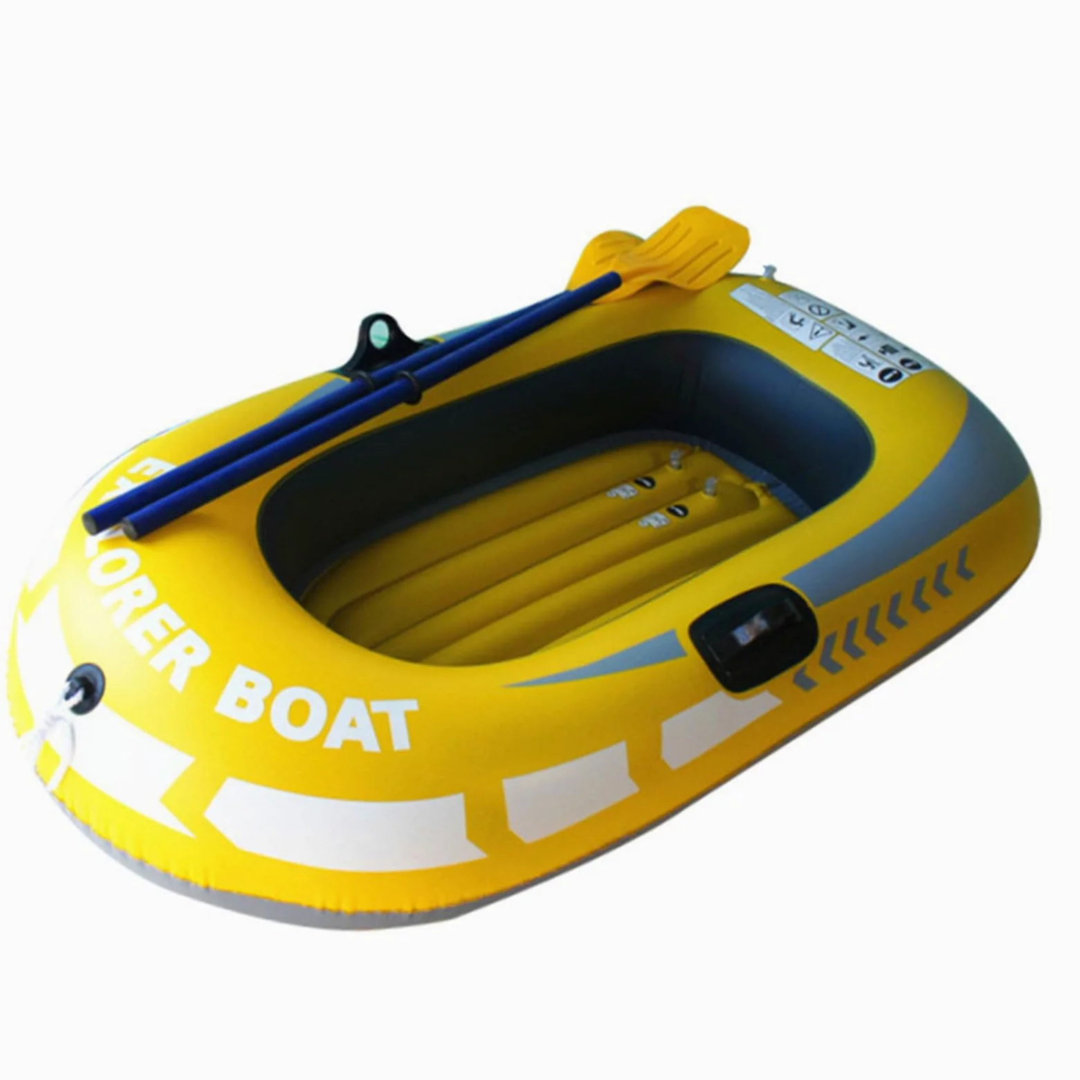 Barco inflable de 1/2 - balsa de aire portátil para adultos y niños usos al aire libre, agua de agua para viajes gratis | Diseño de material robusto, tema 'aventura, sistem