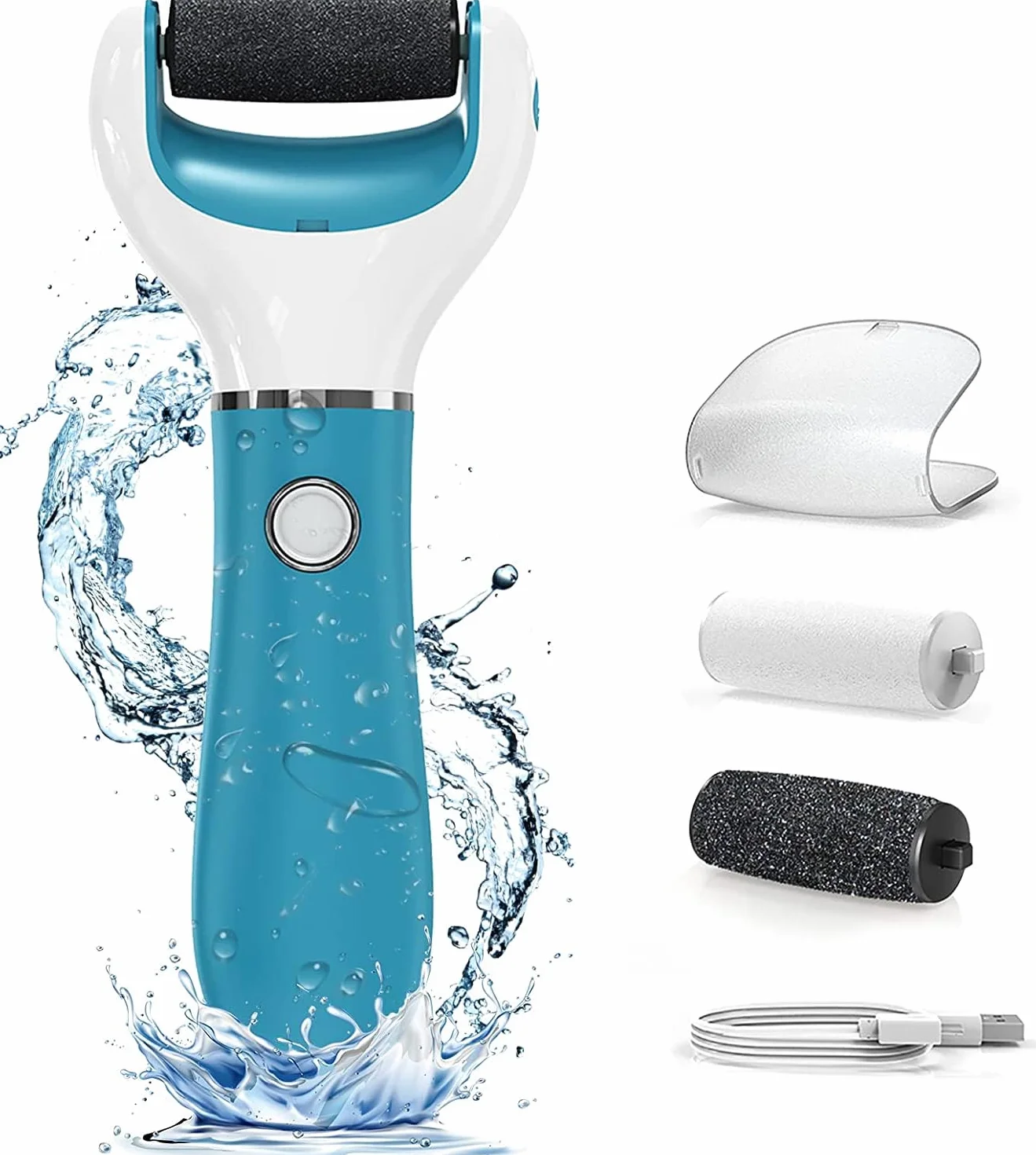 Set de Manicura y Pedicura Lima Electrica Azul Durezas Elimina Callos Piel Cuidado de Pies