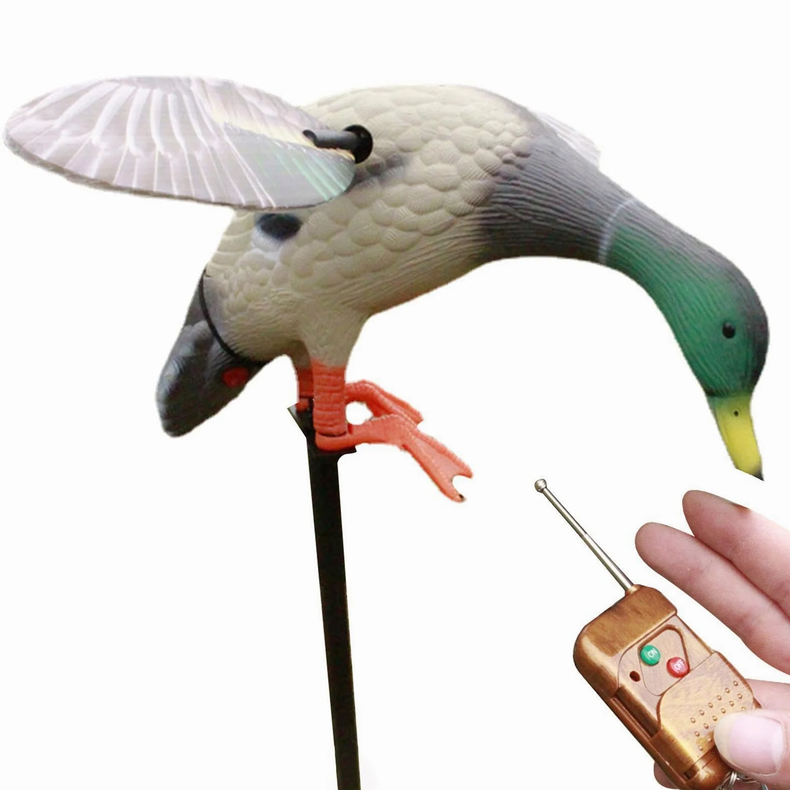 Señuelo eléctrico Flexible, señuelo Flexible, señuelo de | Pato Flexible de ala de Mallard, Control Remoto de Movimiento Alimentado por Pilas, señuelos para Caza de Patos