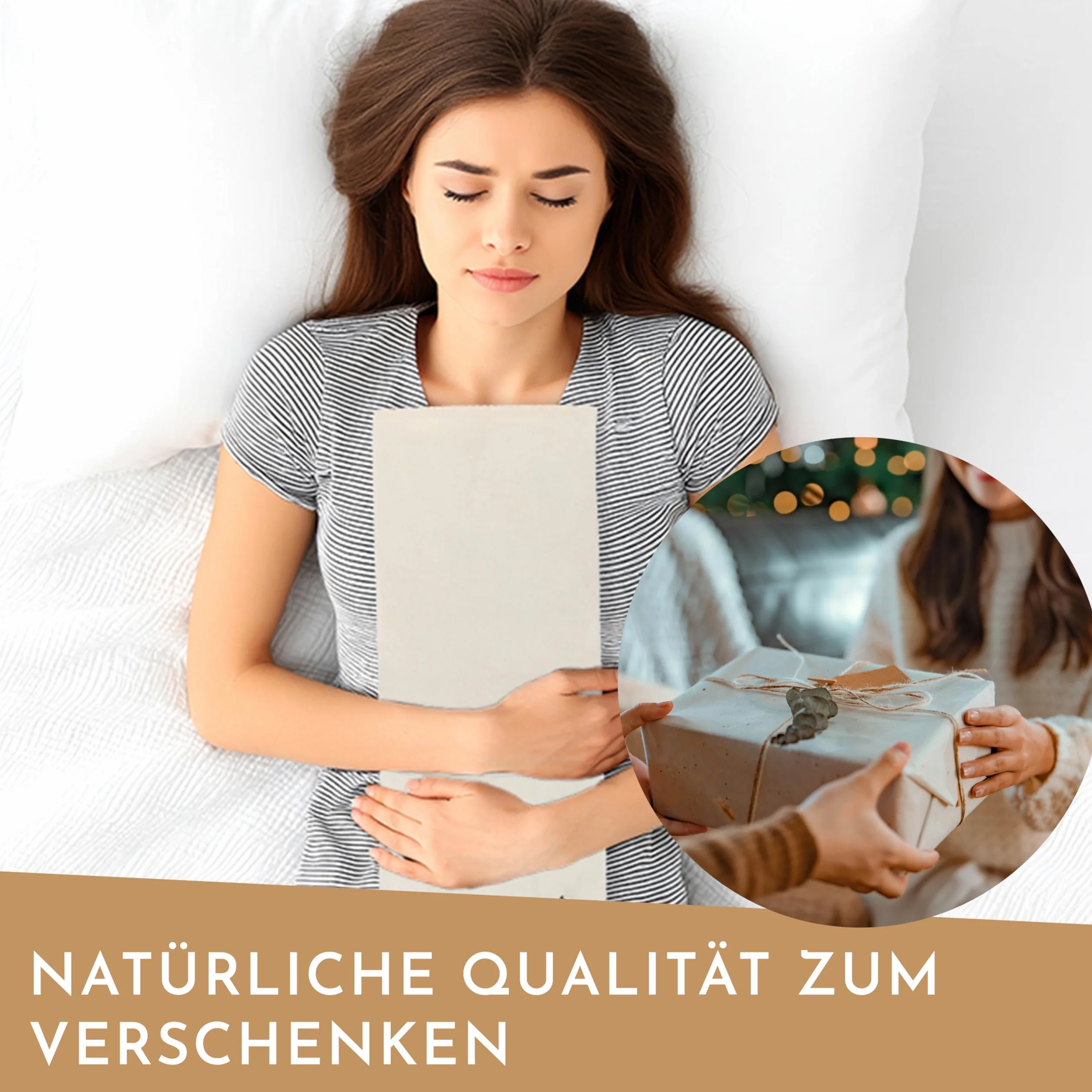 Nordstern Cojín térmico de trigo 20 x 53 cm apto para microondas con funda de algodón