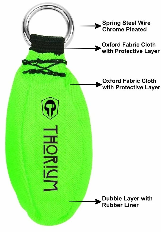 THORIUM Multiuso Lanzar Bolso Arborista para podar el árbol - Color Verde 16oz (450g)