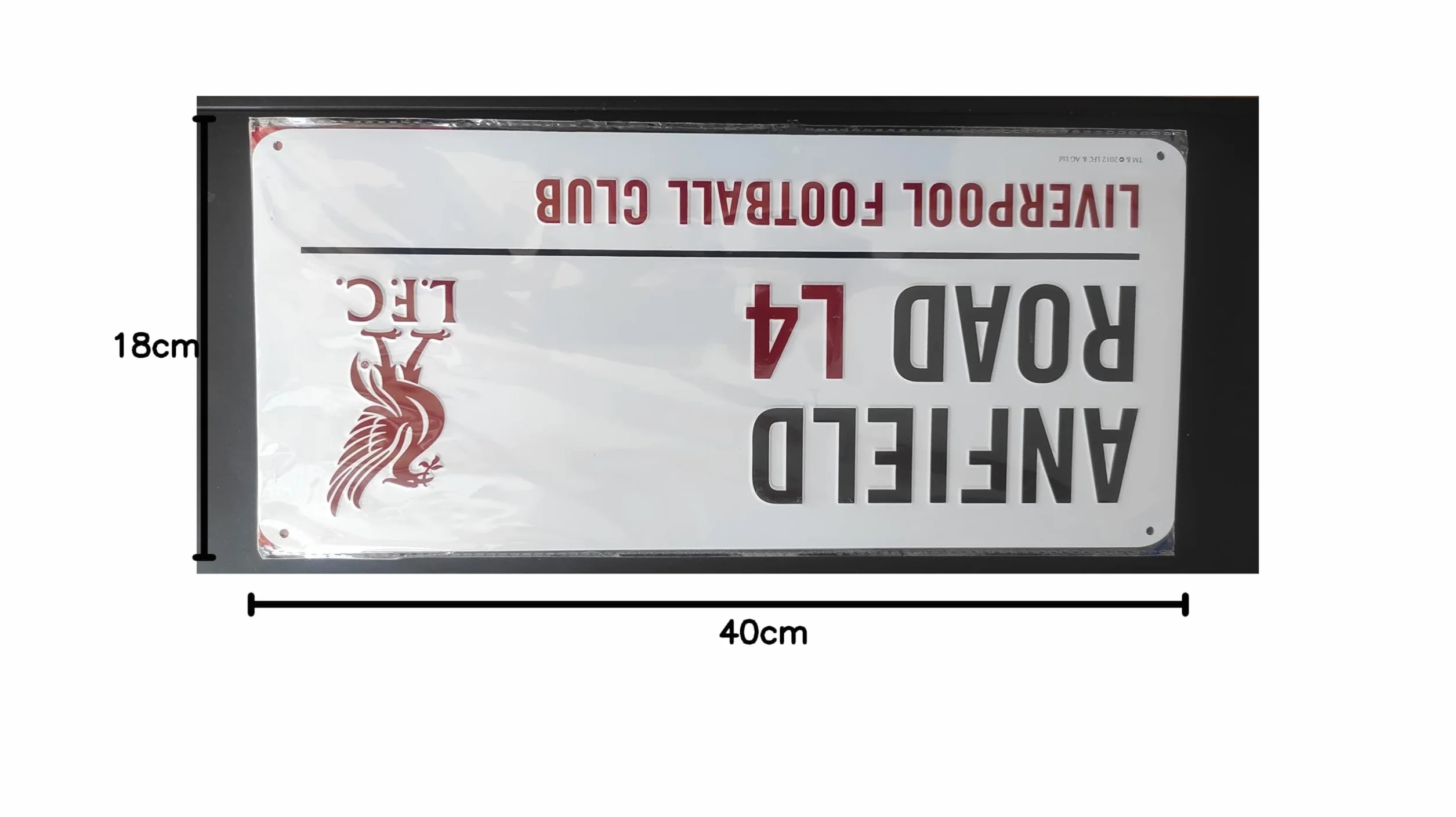 Liverpool F.C. - Placa de Calle de Ainfield Road de Metal