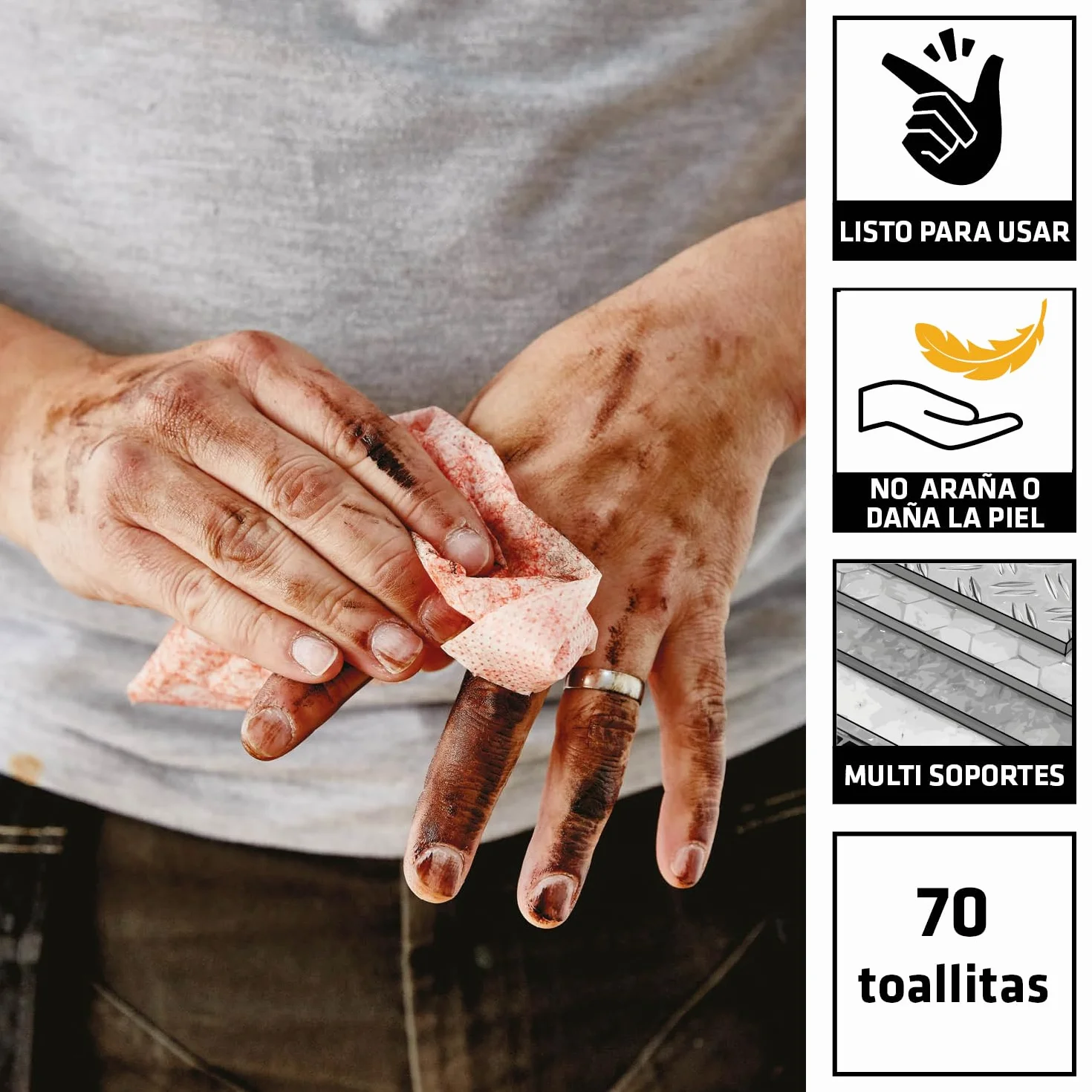 Sika Handclean Toallitas húmedas limpieza 70 unidades