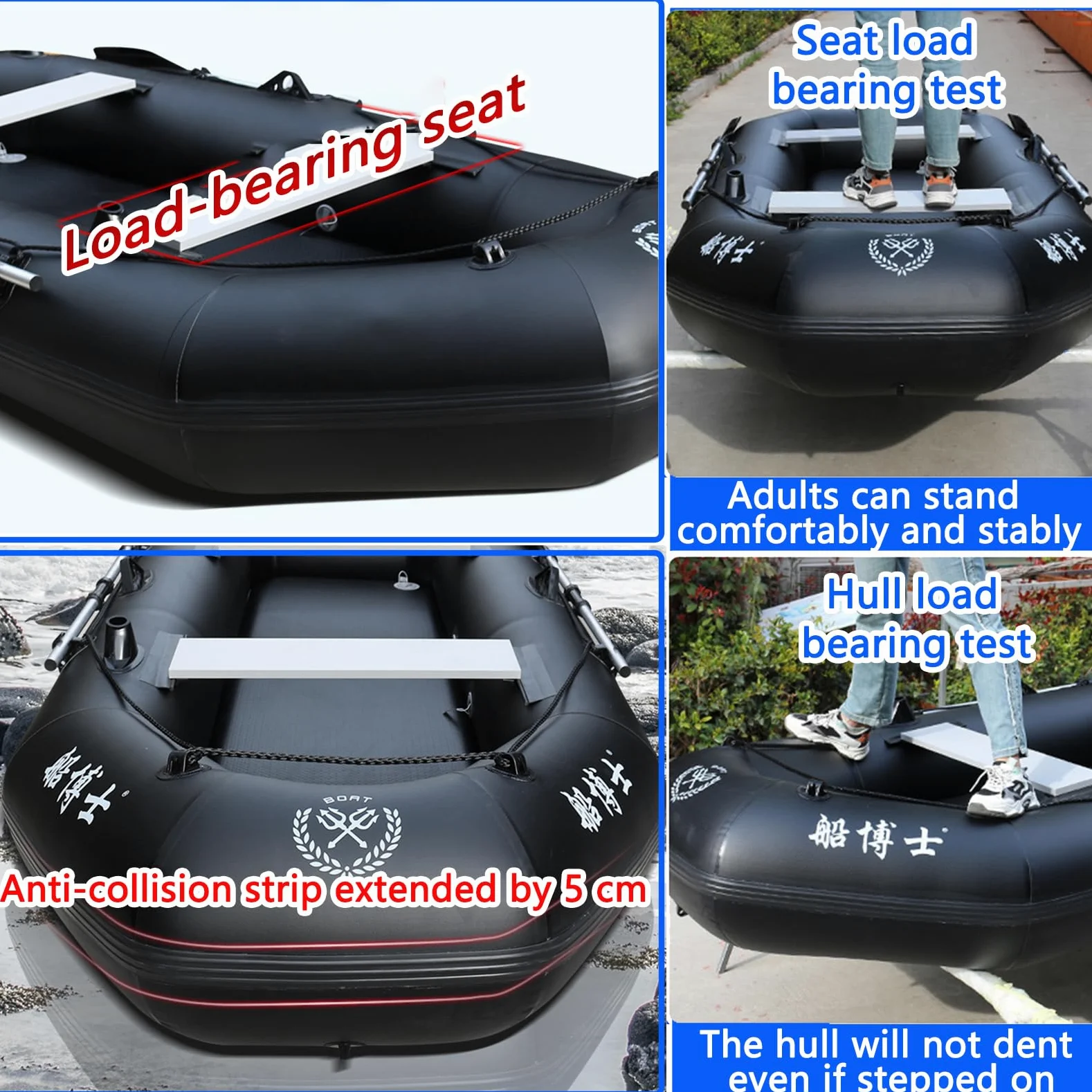 Kayak inflable – Balsa de pesca y deriva para 1 persona para aventuras acuáticas, soporta hasta 148 kg para lagos, ríos y mar