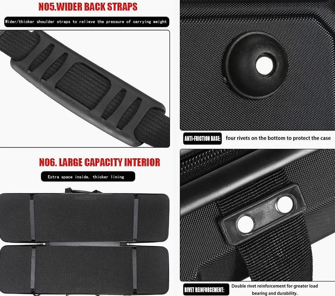 REMEK Rifles Fundas Rígidas Táctica, Estuche De Rifle Pistola Duro Ultra Protectora Bolsa Rígida para Rifle Armas Largas Almacenamiento Cajas Impermeable A Prueba De Golpes Protector