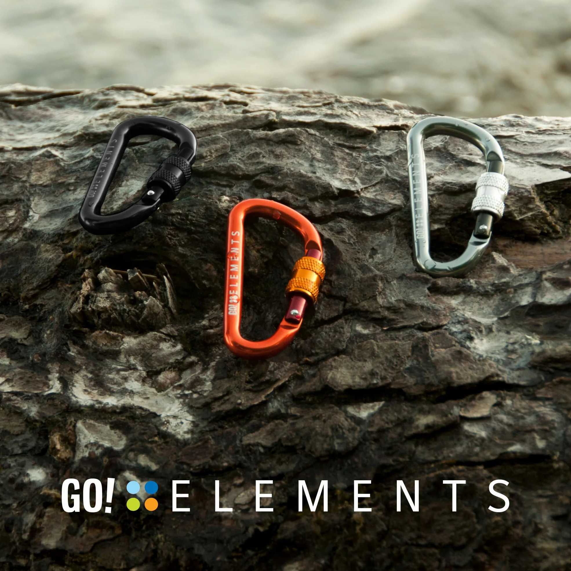 GO!elements Mini Mosquetón Micro 6 con tapón de Rosca, envase de 2 o 6 Unidades !