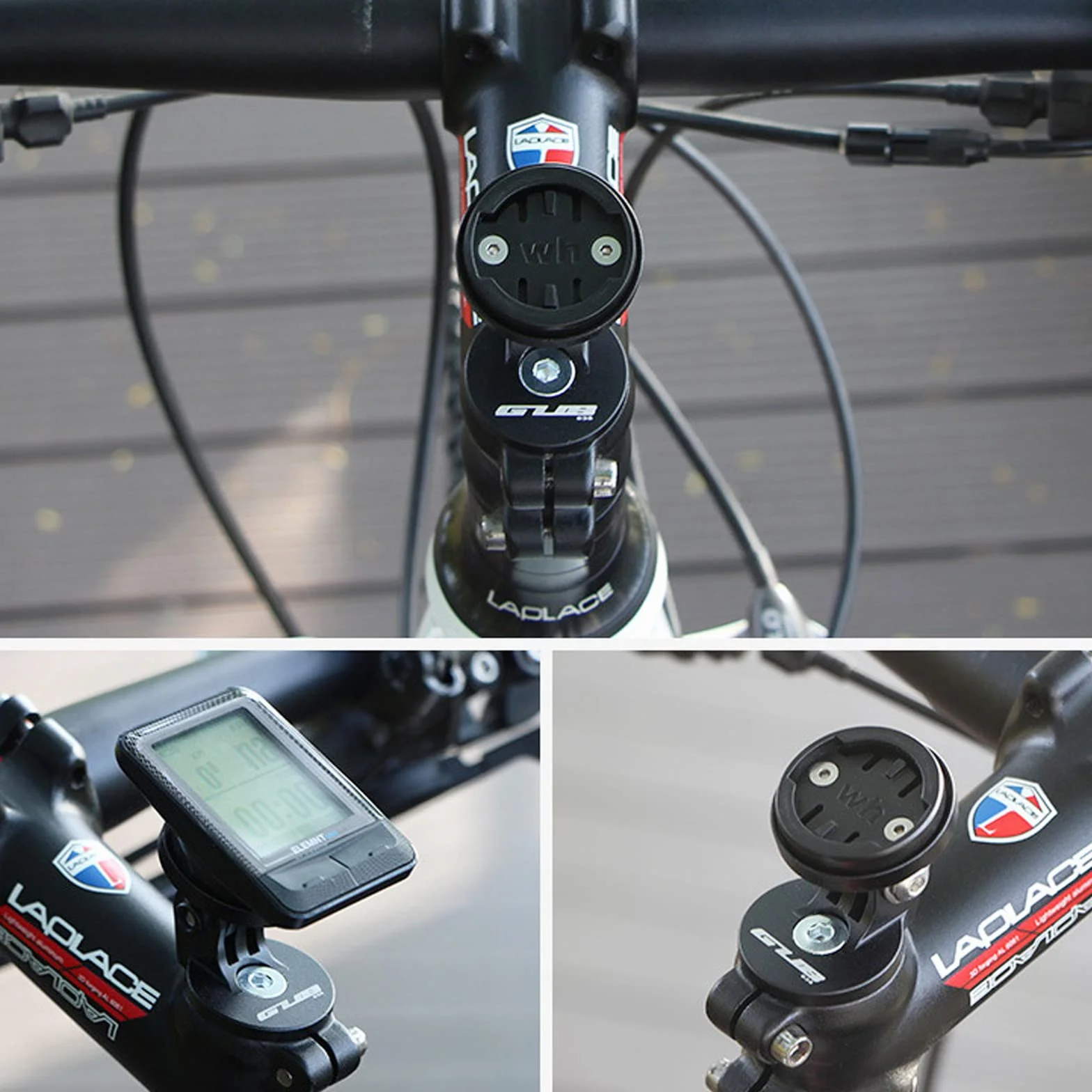 Soporte Ordenador Bicicleta, Compatible para Garmin Edge, Wahoo Elemnt, Bryton, Cat Eye Soporte Ordenador MTB Manillares Potencia (Ángulo Ajustable)