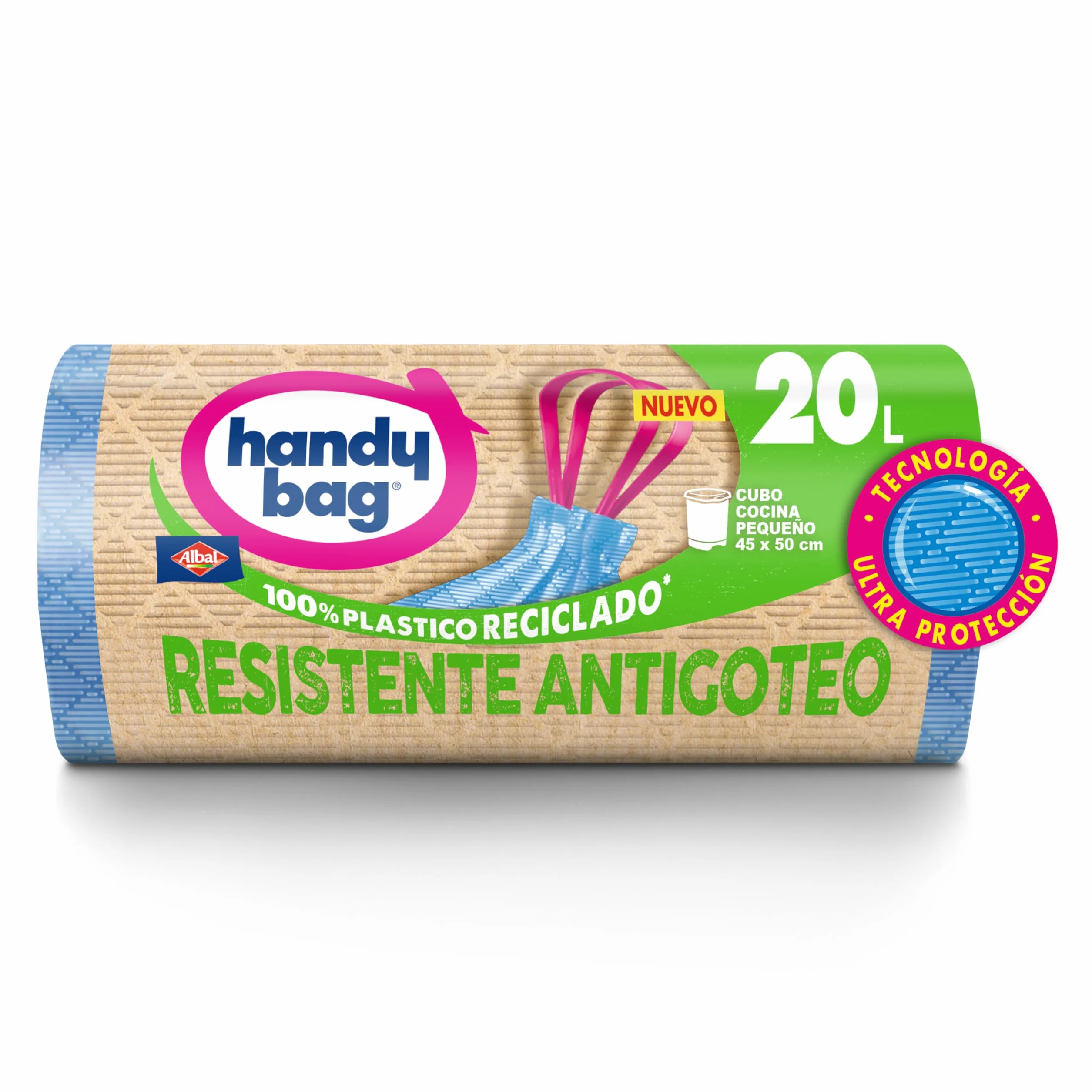 Bolsas de Basura Resistente Antigoteo Autocierre 20L 15 Bolsas Reciclado