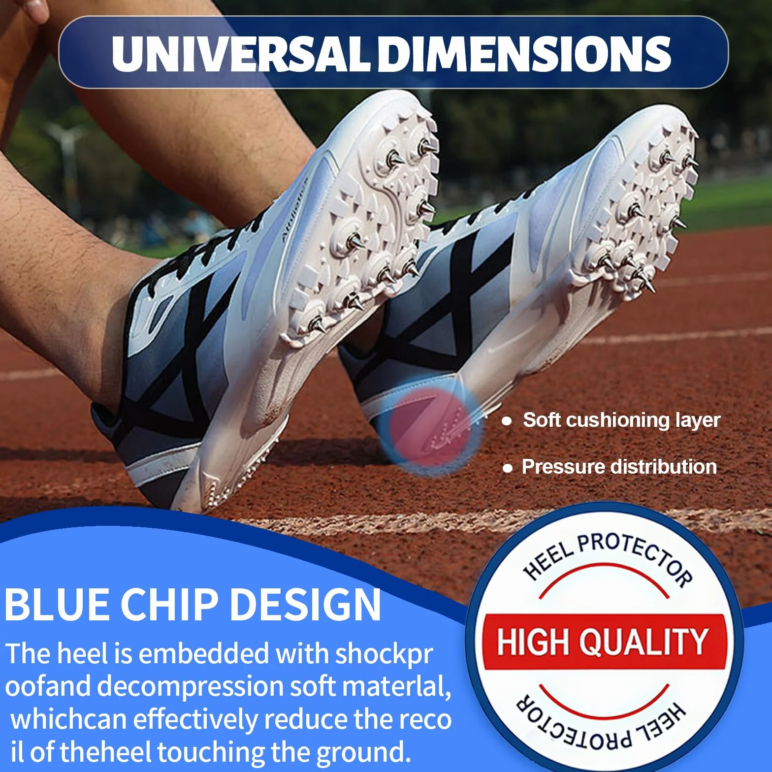 Protector de Talon de Silicona Transpirable Ajustable para Aliviar Presion Plantar 3 Pares
