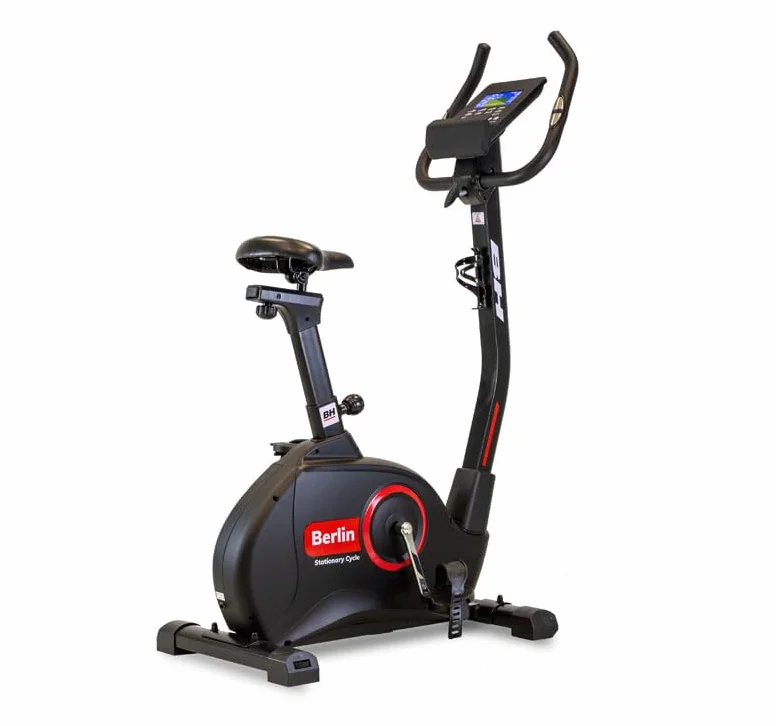 BH Bicicleta Estática Berlin SC100 - Hasta 7 Horas semanales - 24 Niveles de Intensidad - Volante de 9kg