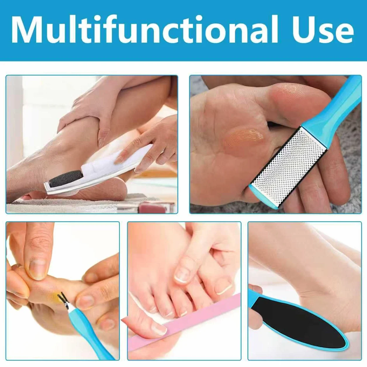 Lima Eléctrica Pedicura Profesional, Recargable con 2 Rodillos de Recambio, para Pies Callos
