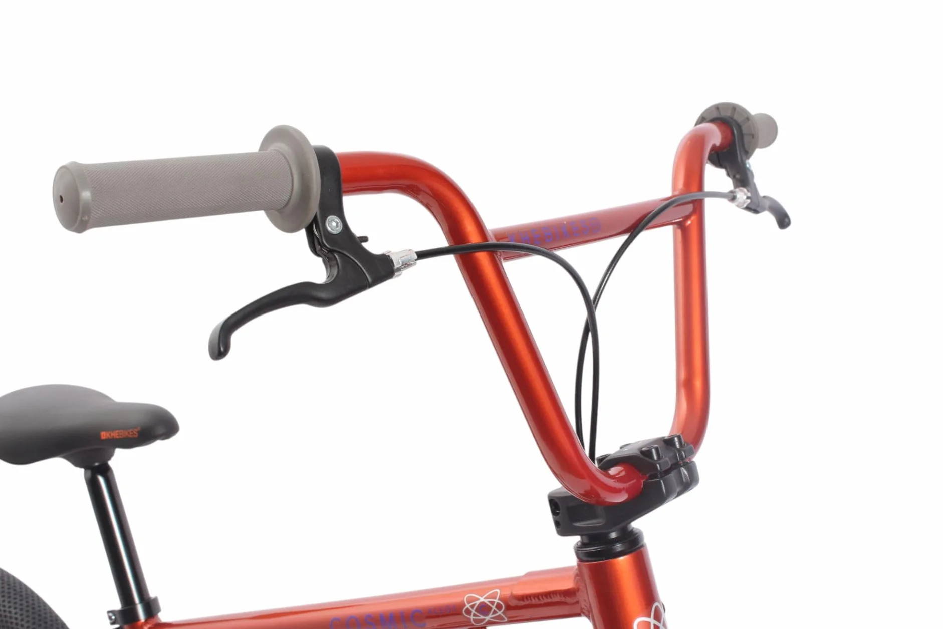 KHEbikes KHE Cosmic AL 20 pulgadas BMX Bike – Modelo 2025 – Marco de aluminio – Affix Rotor – Frenos V delanteros y traseros – 10,6 kg – Color Naranja – Para principiantes – 135 – 170 cm de estatura