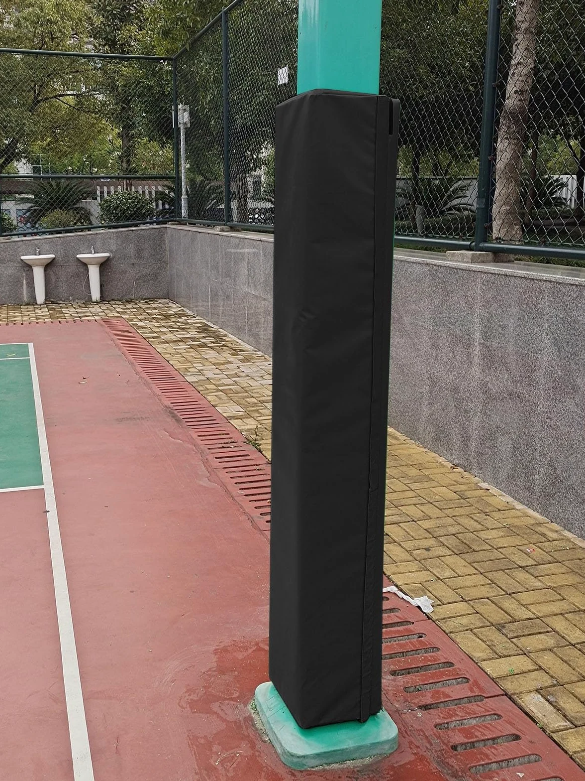 Cubierta de protección resistente al agua para equipos deportivos al aire libre, resistente a los rayos UV para aro de baloncesto acolchado