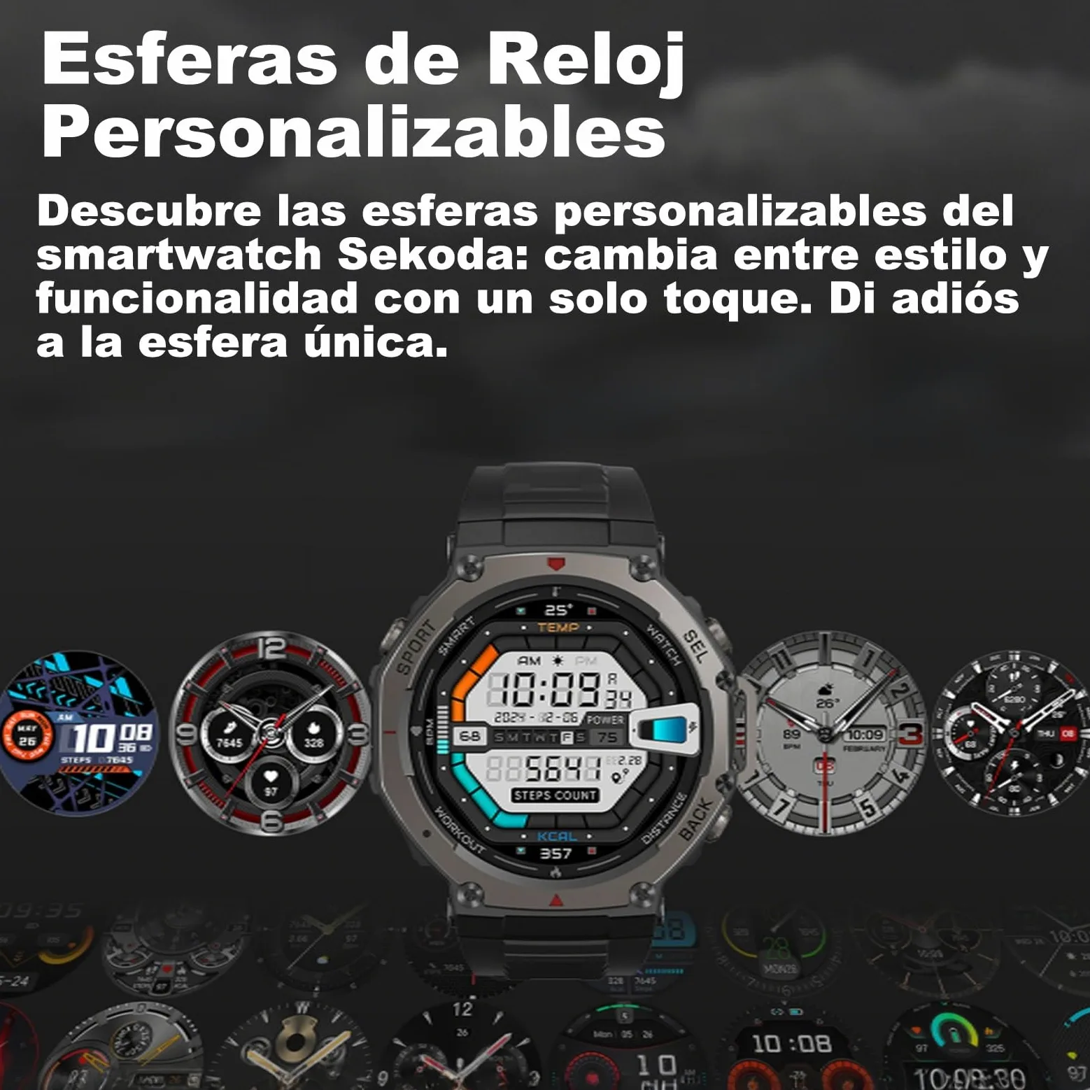 Reloj Inteligente GPS Frecuencia Dual con Mapas Offline, 1.43" AMOLED, Llamadas Bluetooth y Altavoz, +170 Modos Deportivos, Monitor Cardiaco SpO2 24/7 Batería hasta 15 Días Resistente al Agua (Negro)