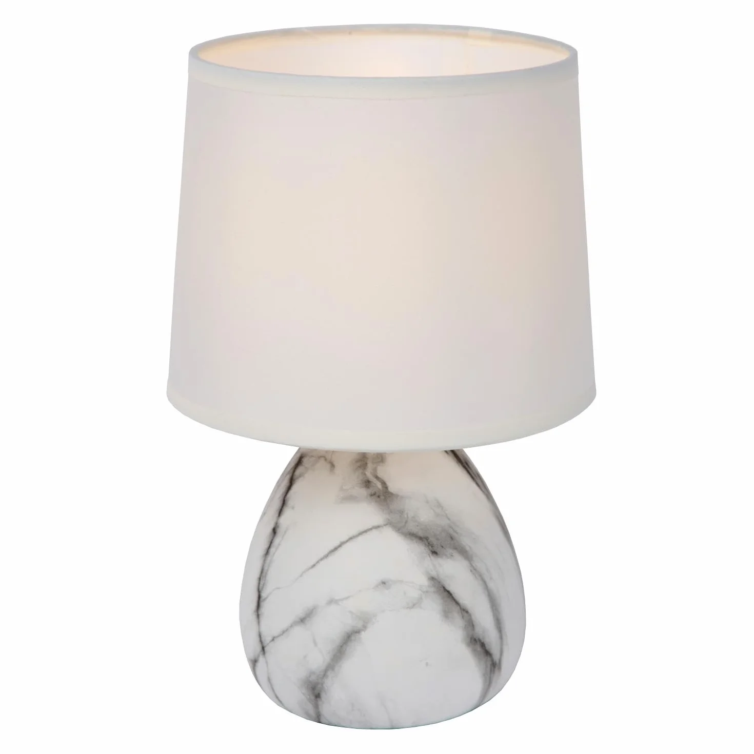 LUCIDE MARMO Lámpara de mesa Ø 16 cm 1xE14 Blanco